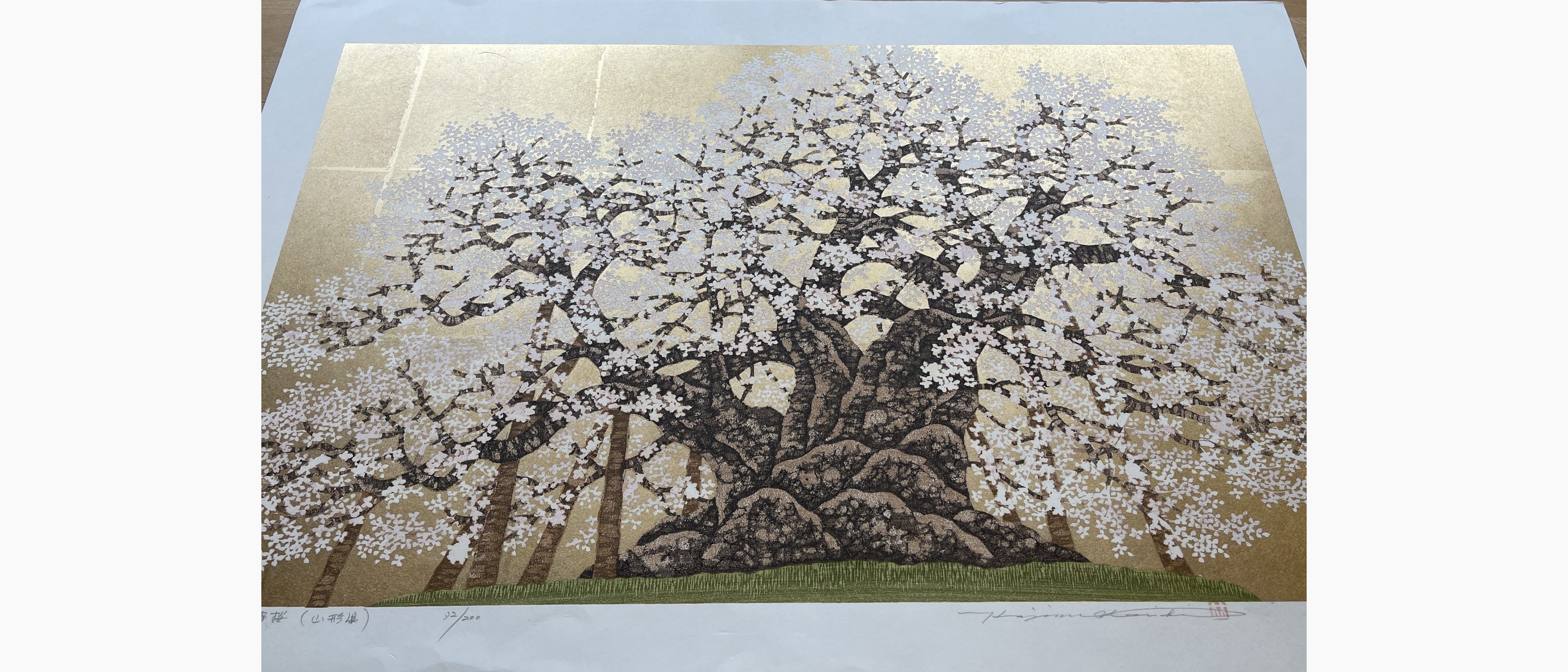 Japanese print - Hajime Namiki - Kubo Cherry of Isazawa (Yamagata)