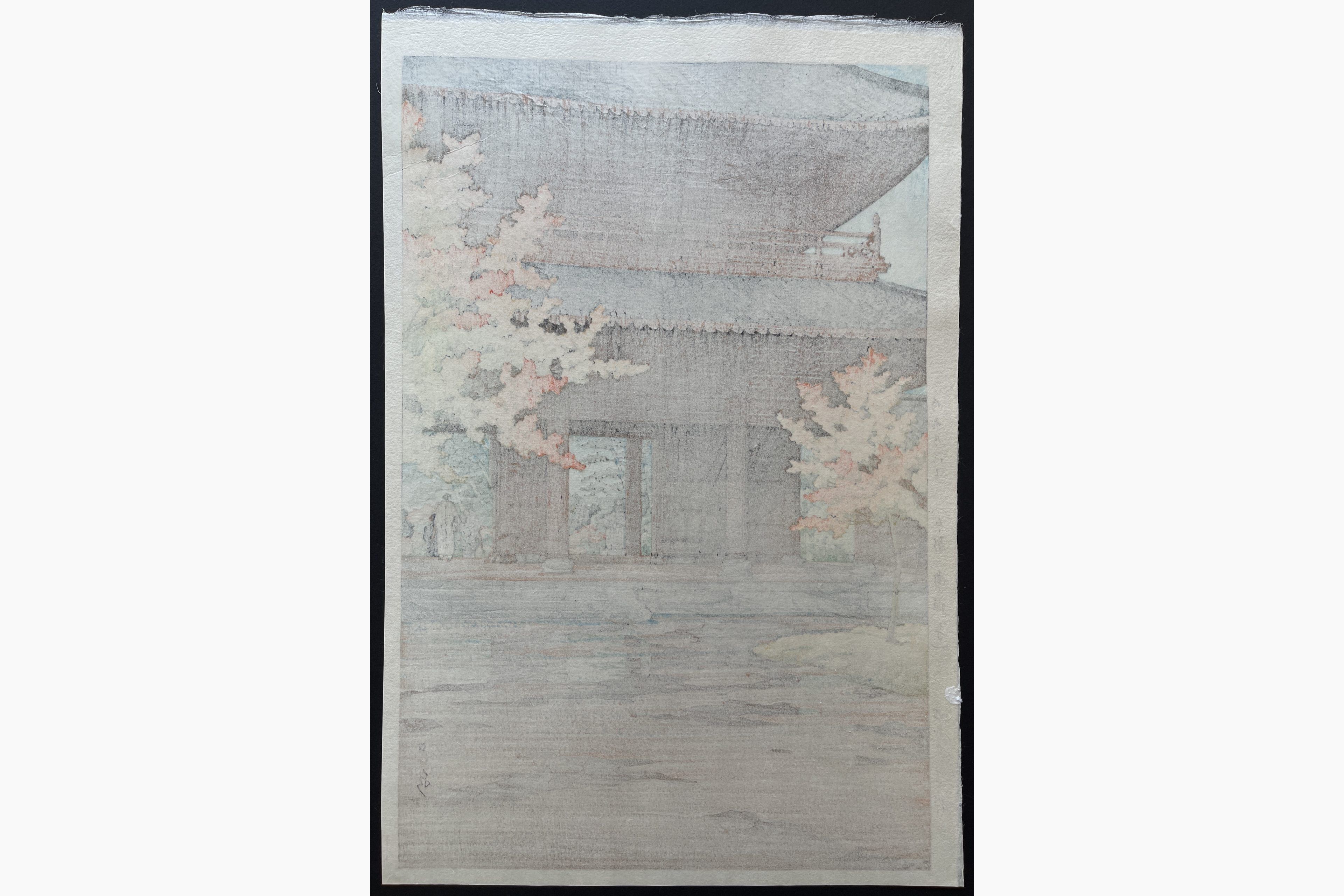 Japanese print - Kawase Hasui - Late Autumn Rain, Nanzen Temple, Kyoto