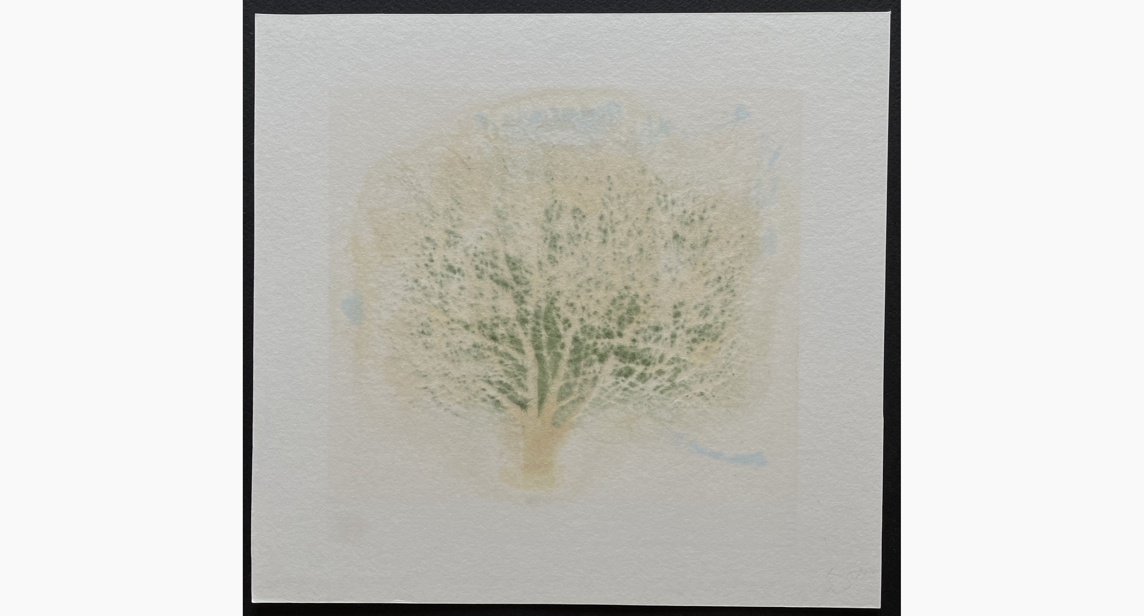 Japanese print - Kunio Kaneko - Autumn Light (Tree)