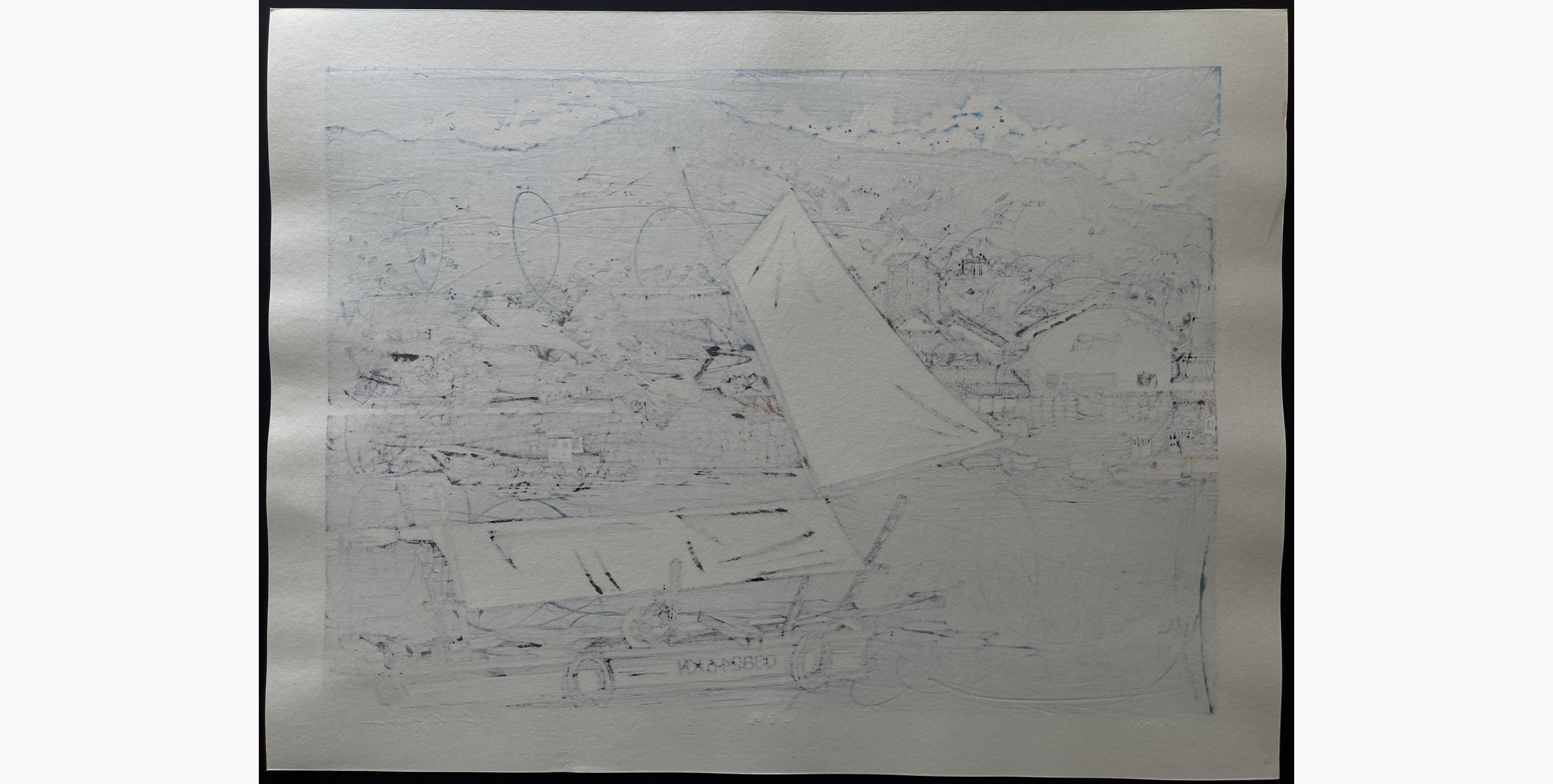 Japanese print - Nishijima Katsuyuki - White South Wind