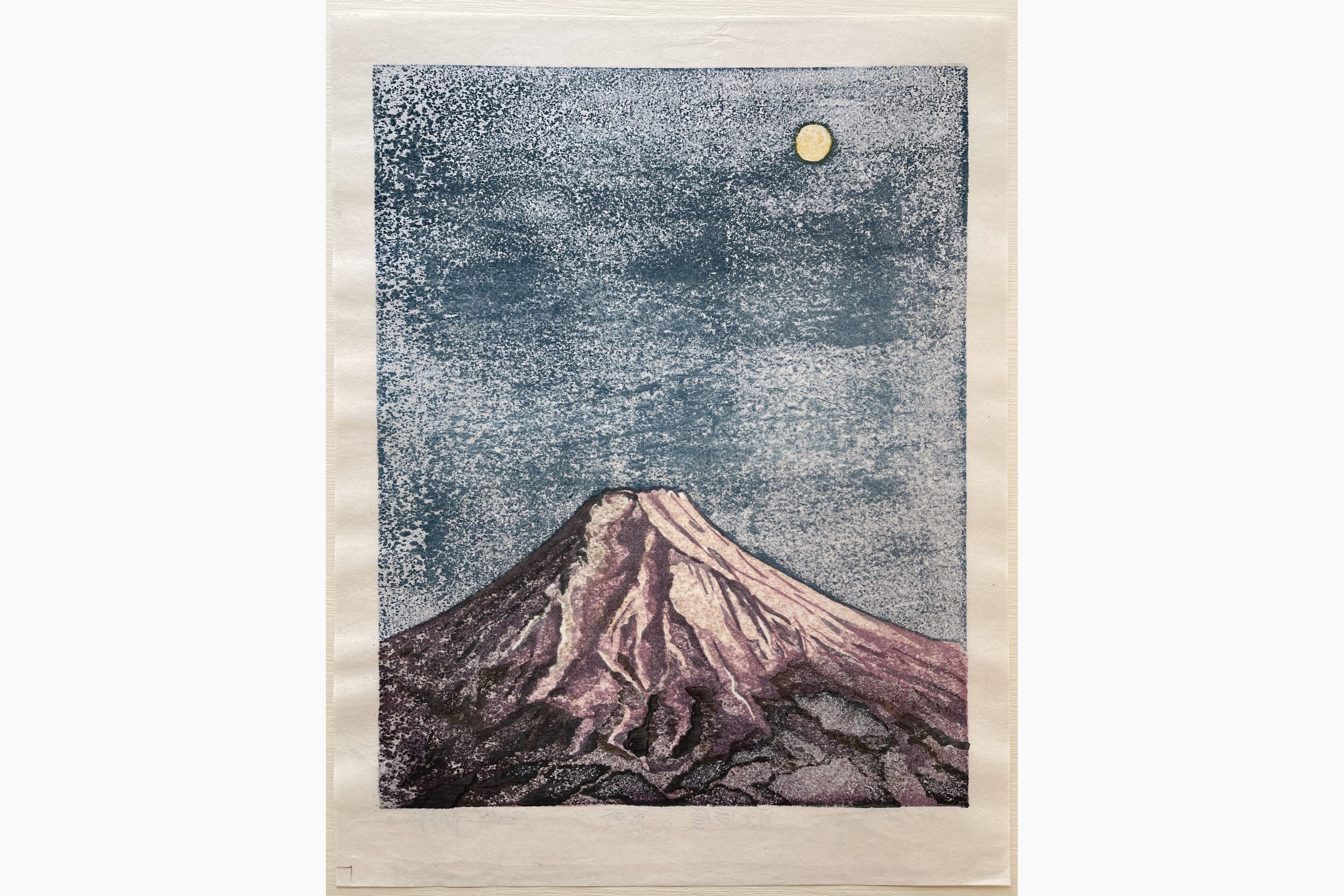 Japanese print - Osamu Sugiyama - Mount Fuji - Moon Light
