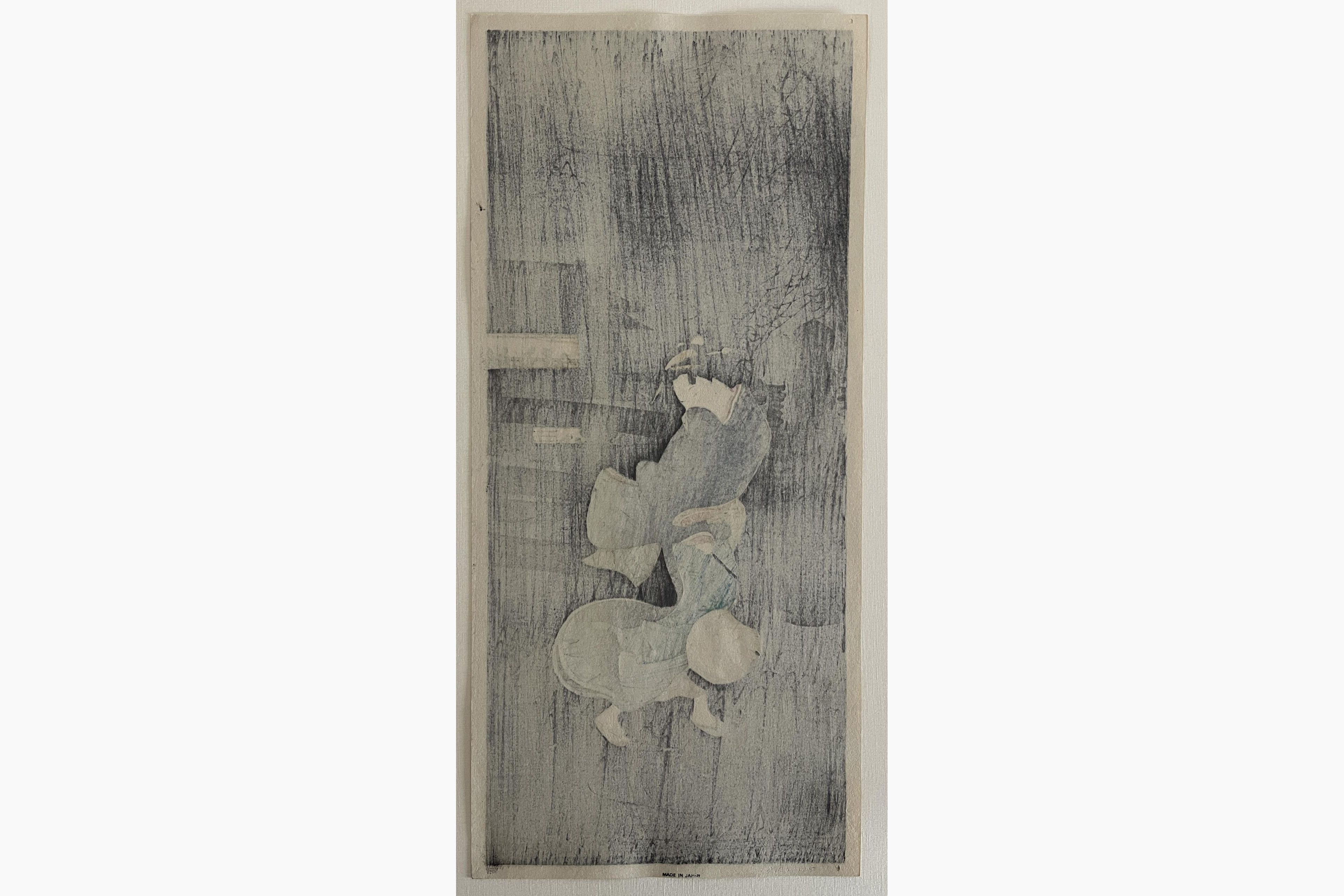 Japanese print - Takahashi Shotei - Cold Winter Wind