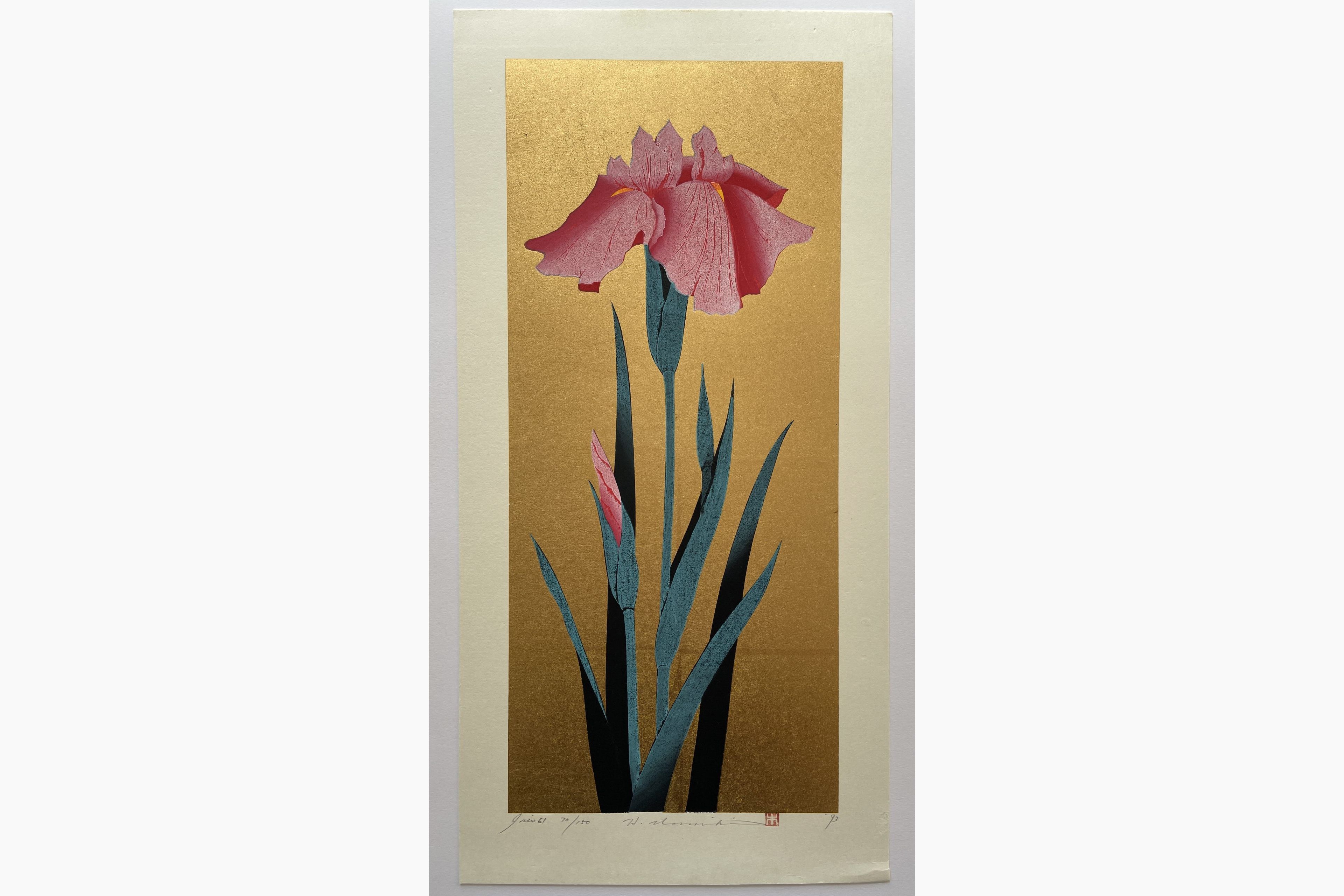 Japanese woodblock print - Hajime Namiki - Iris 51