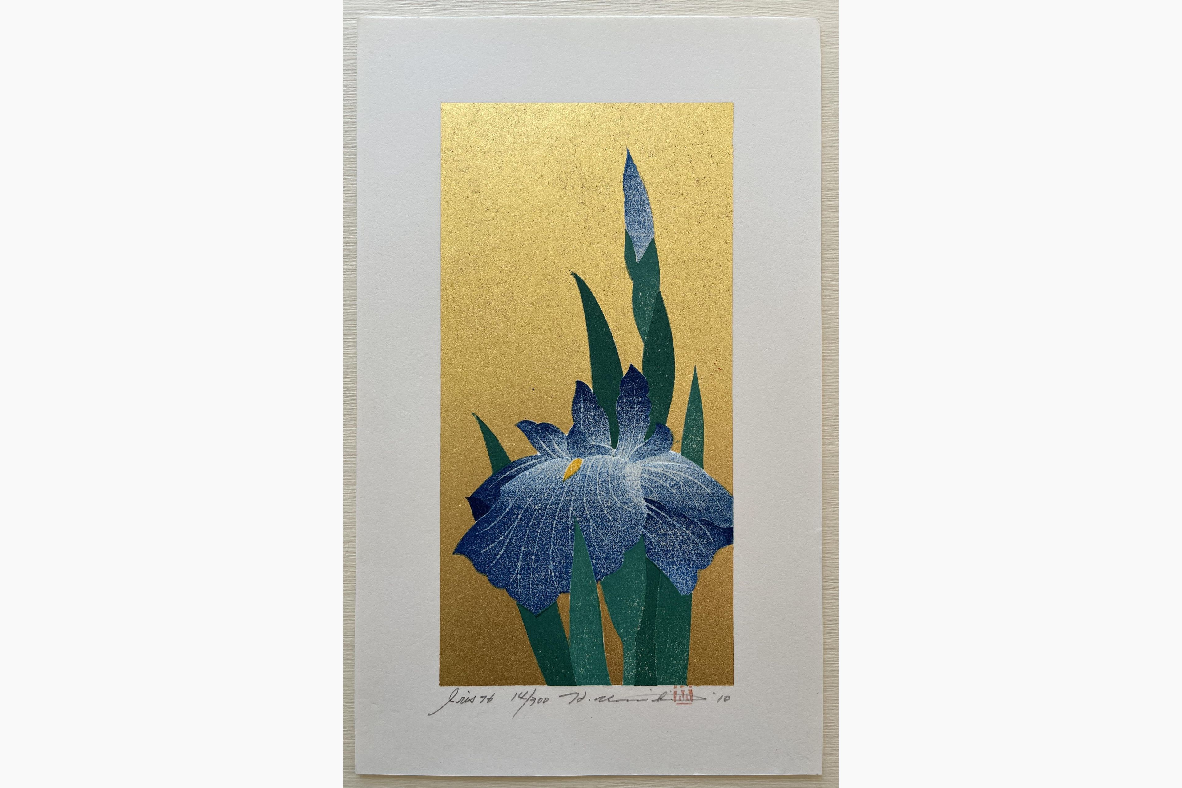 Japanese woodblock print - Hajime Namiki - Iris 76