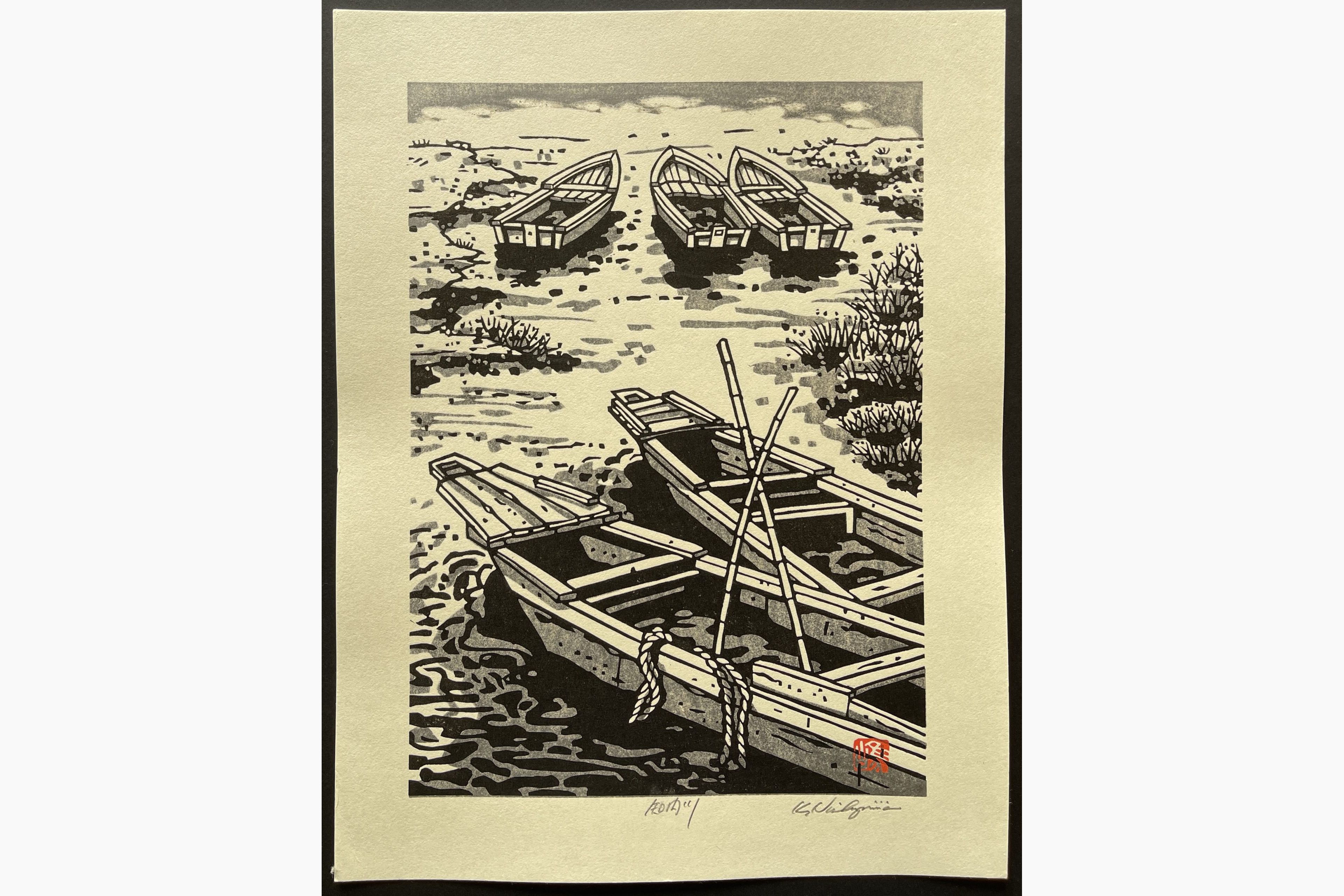Japanese woodblock print - Nishijima Katsuyuki - Chinaigawa