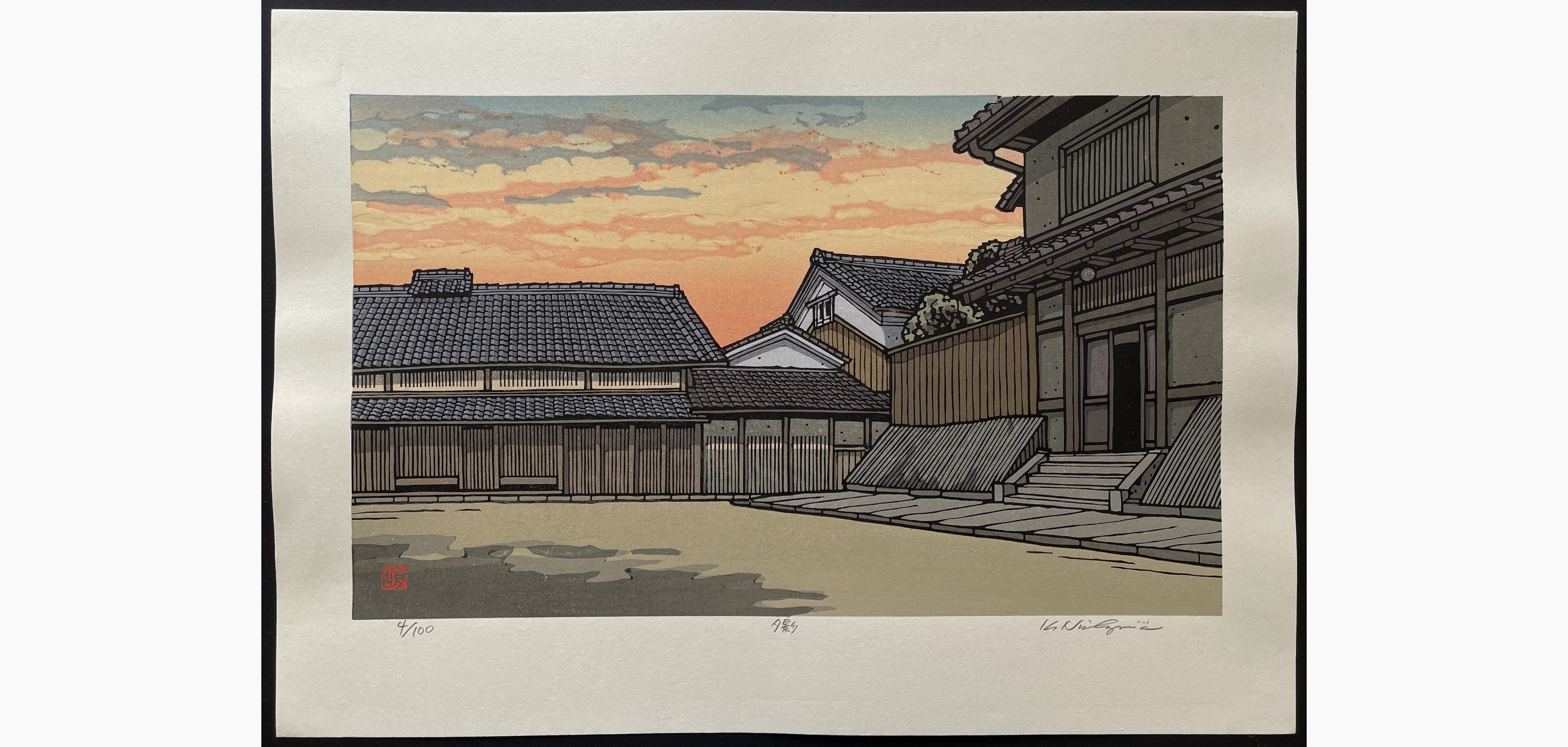 Japanese woodblock print - Nishijima Katsuyuki - Evening Shadow