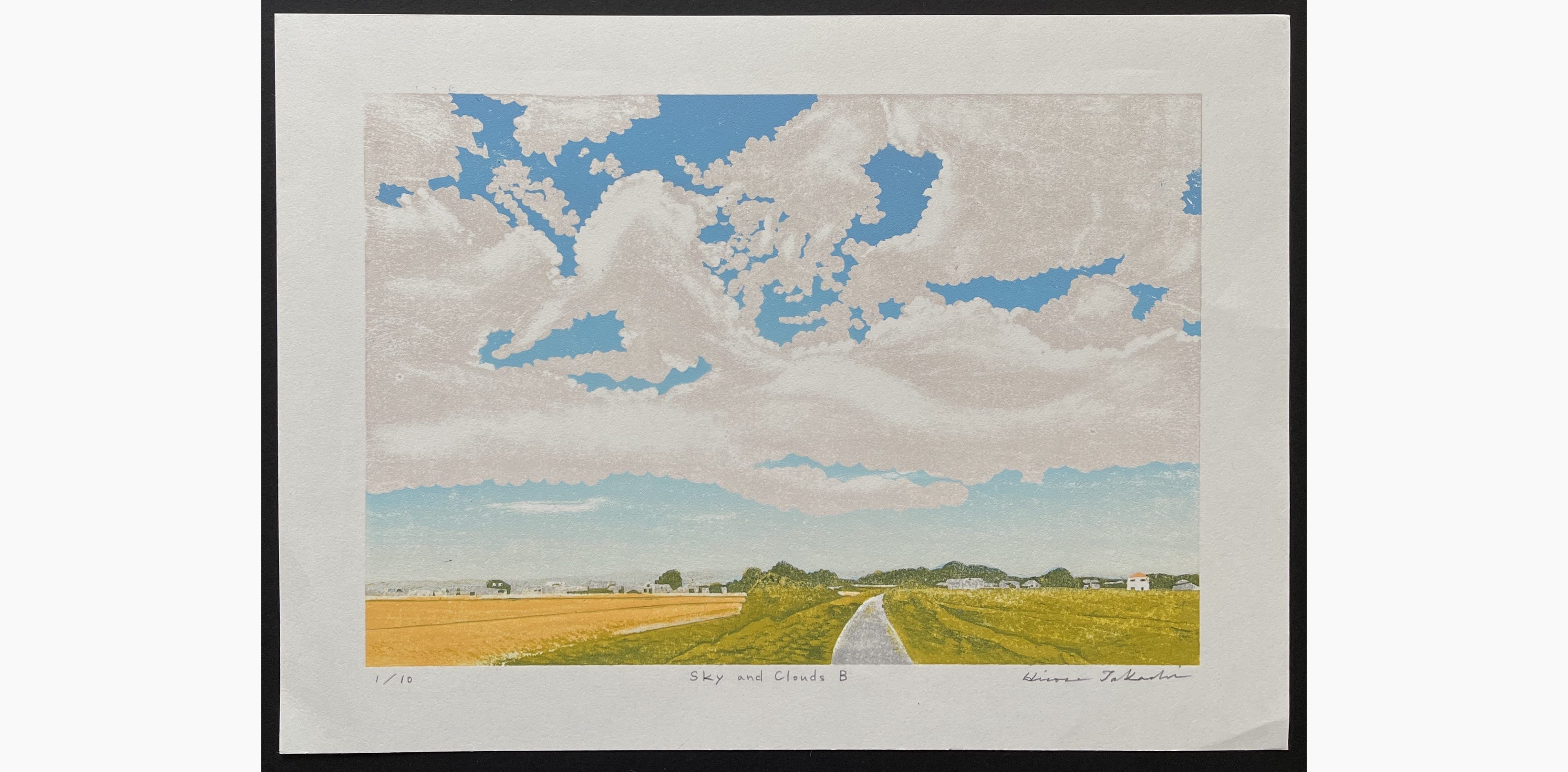 Japanese woodblock print - Takashi Hirose - Sky and Clouds B