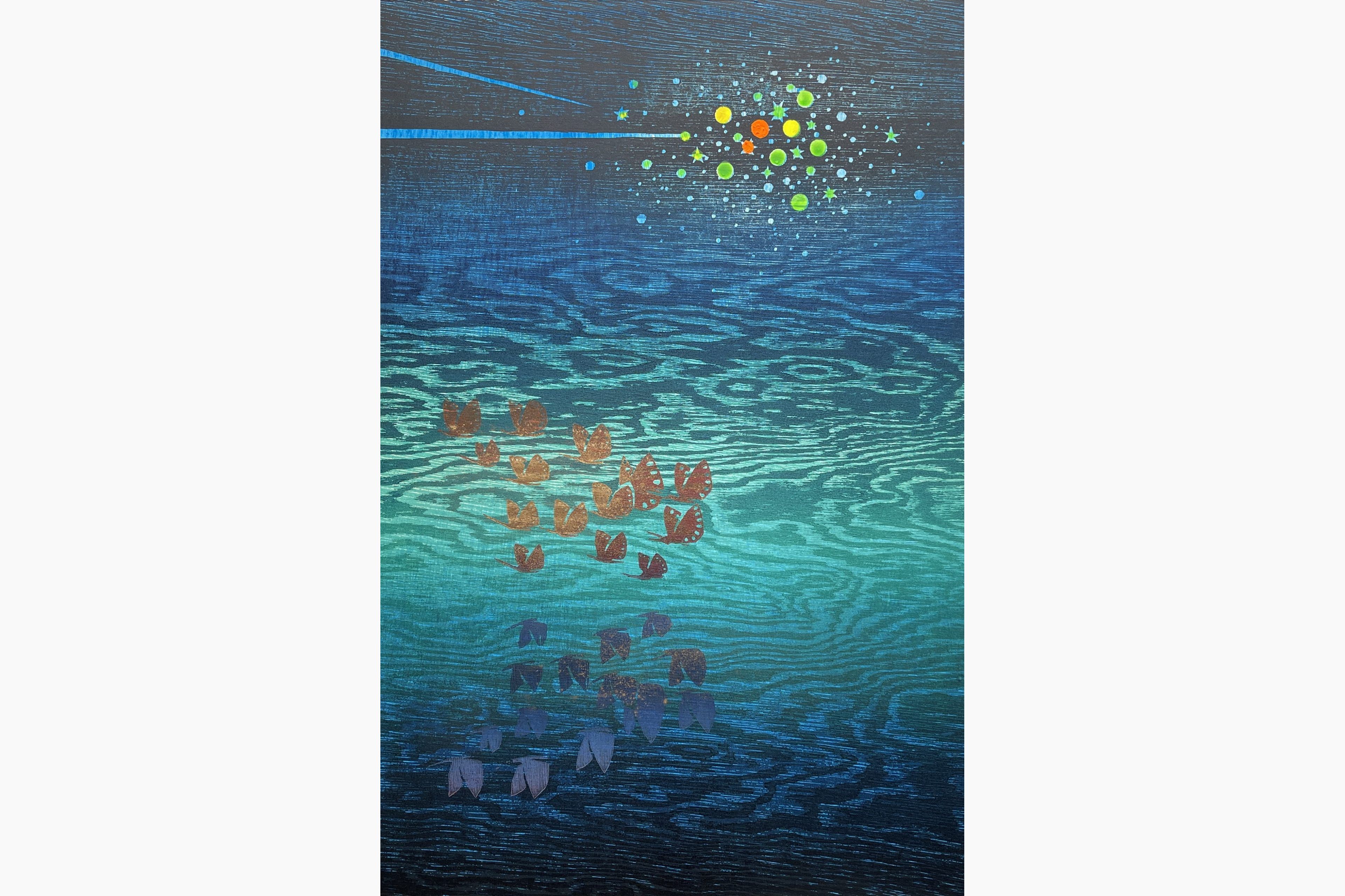 Original woodblock print - Fukita Fumiaki - From Dark to Light