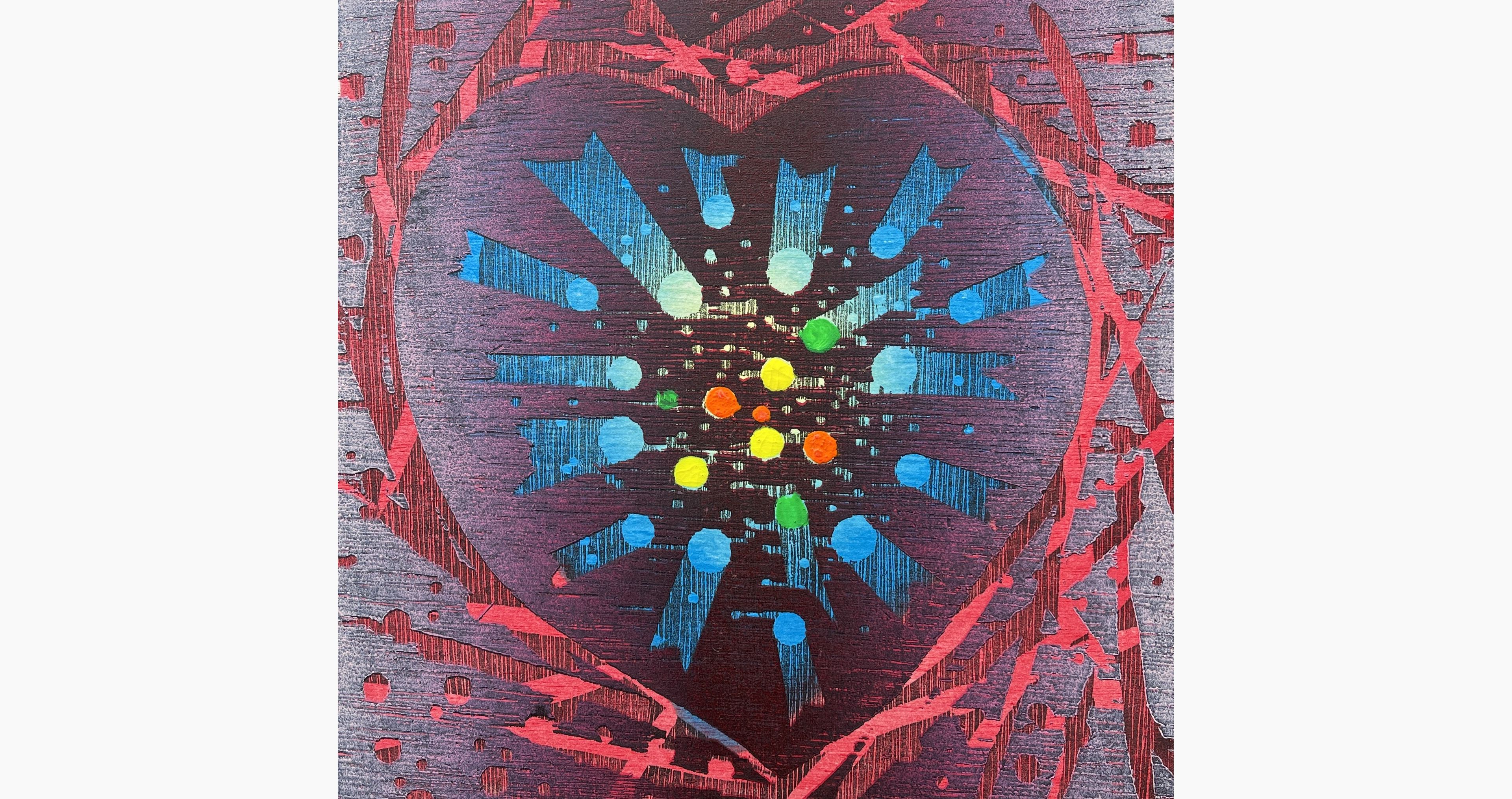 Original woodblock print - Fukita Fumiaki - Love and Star