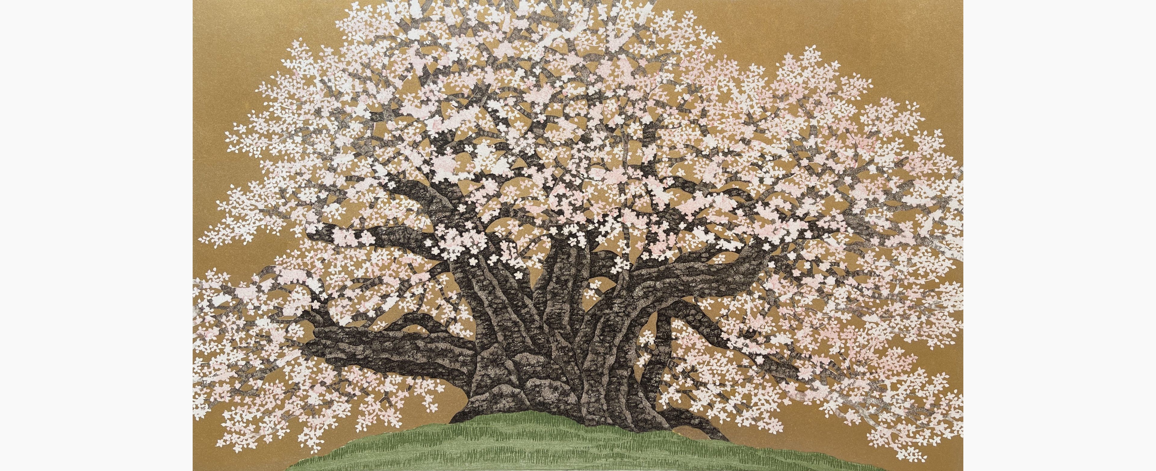 Original woodblock print - Hajime Namiki - Cherry of Hotchi 2 (Gunma)