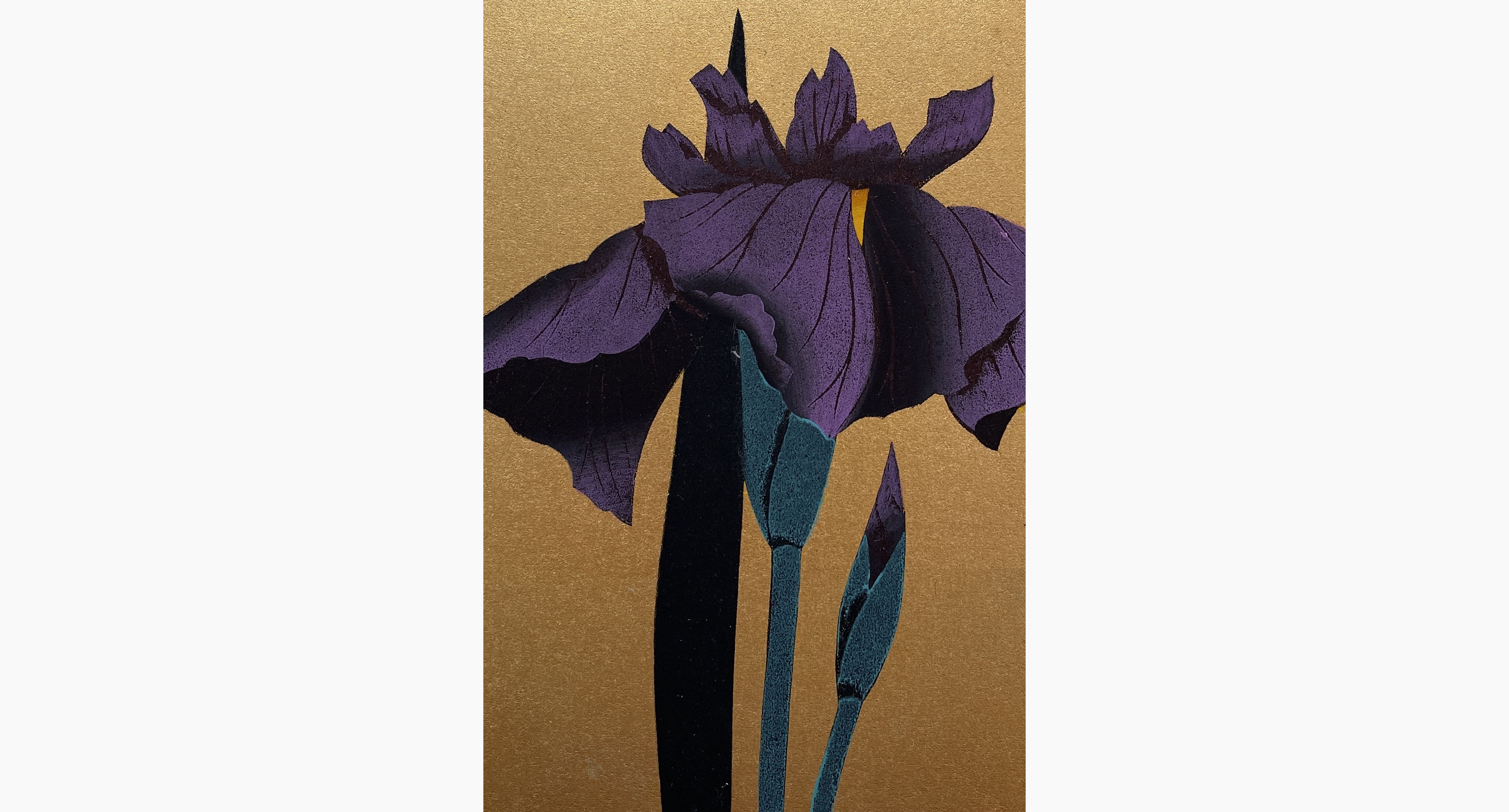 Original woodblock print - Hajime Namiki - Iris 53