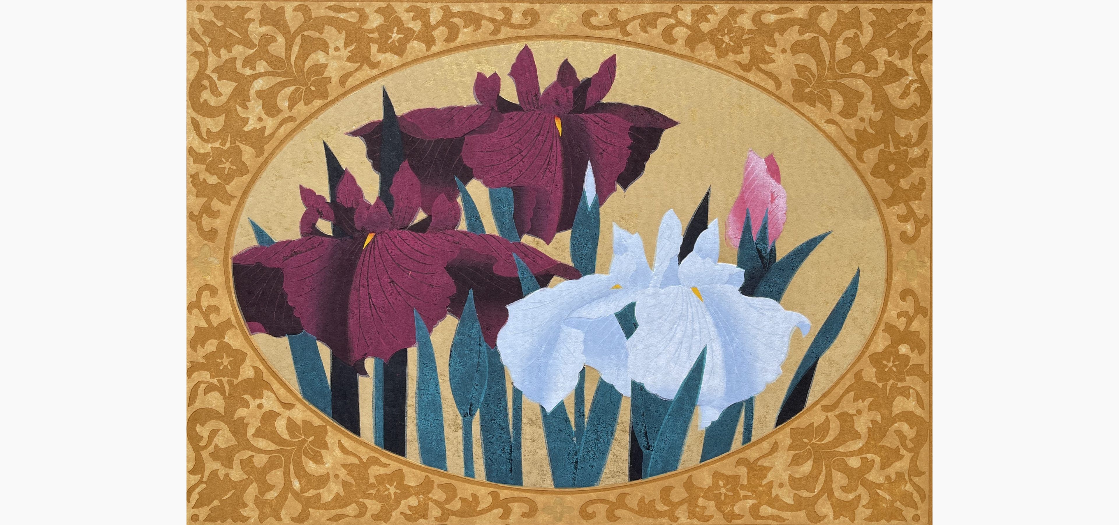 Original woodblock print - Hajime Namiki - Iris 71