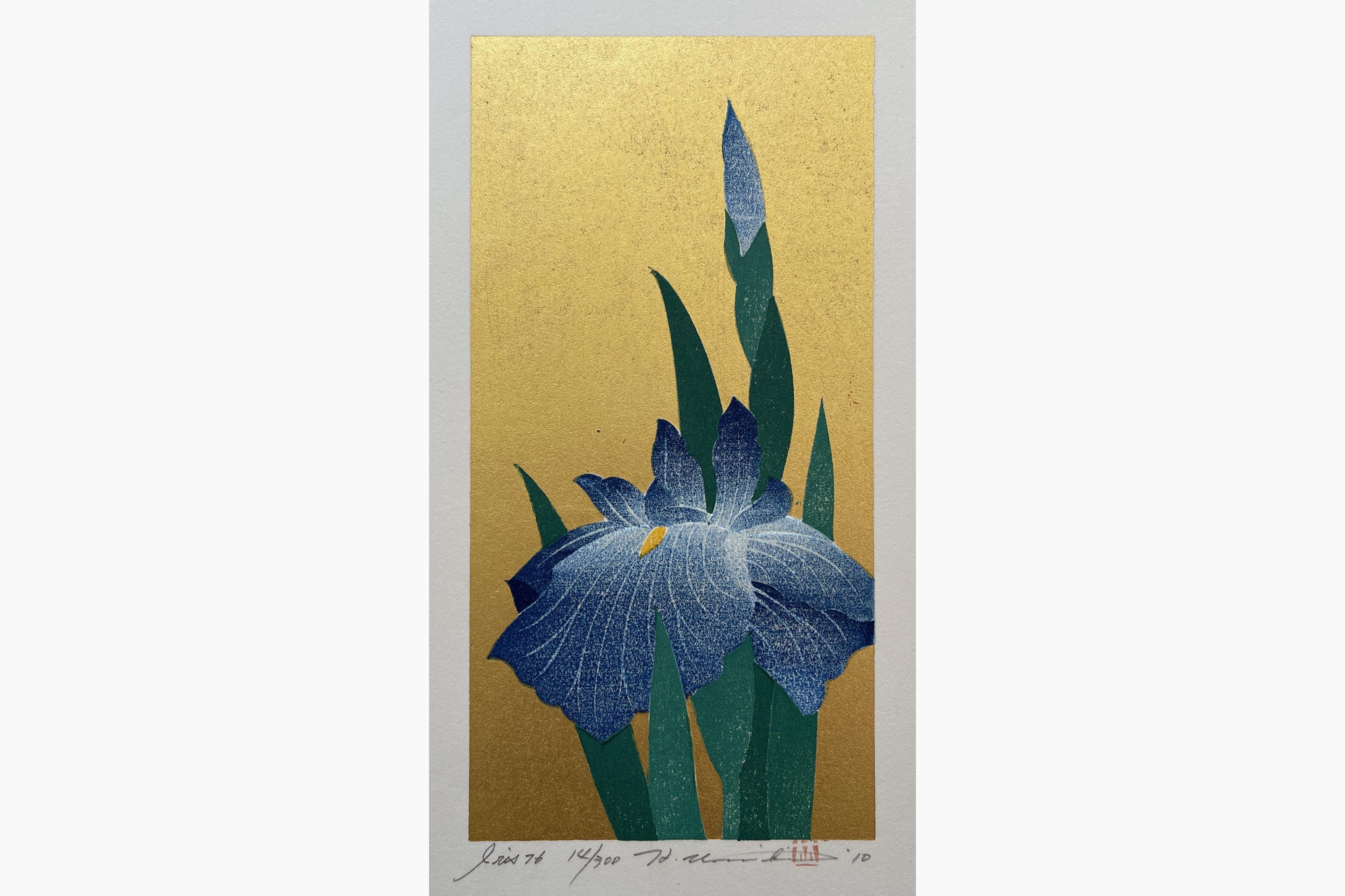 Original woodblock print - Hajime Namiki - Iris 76