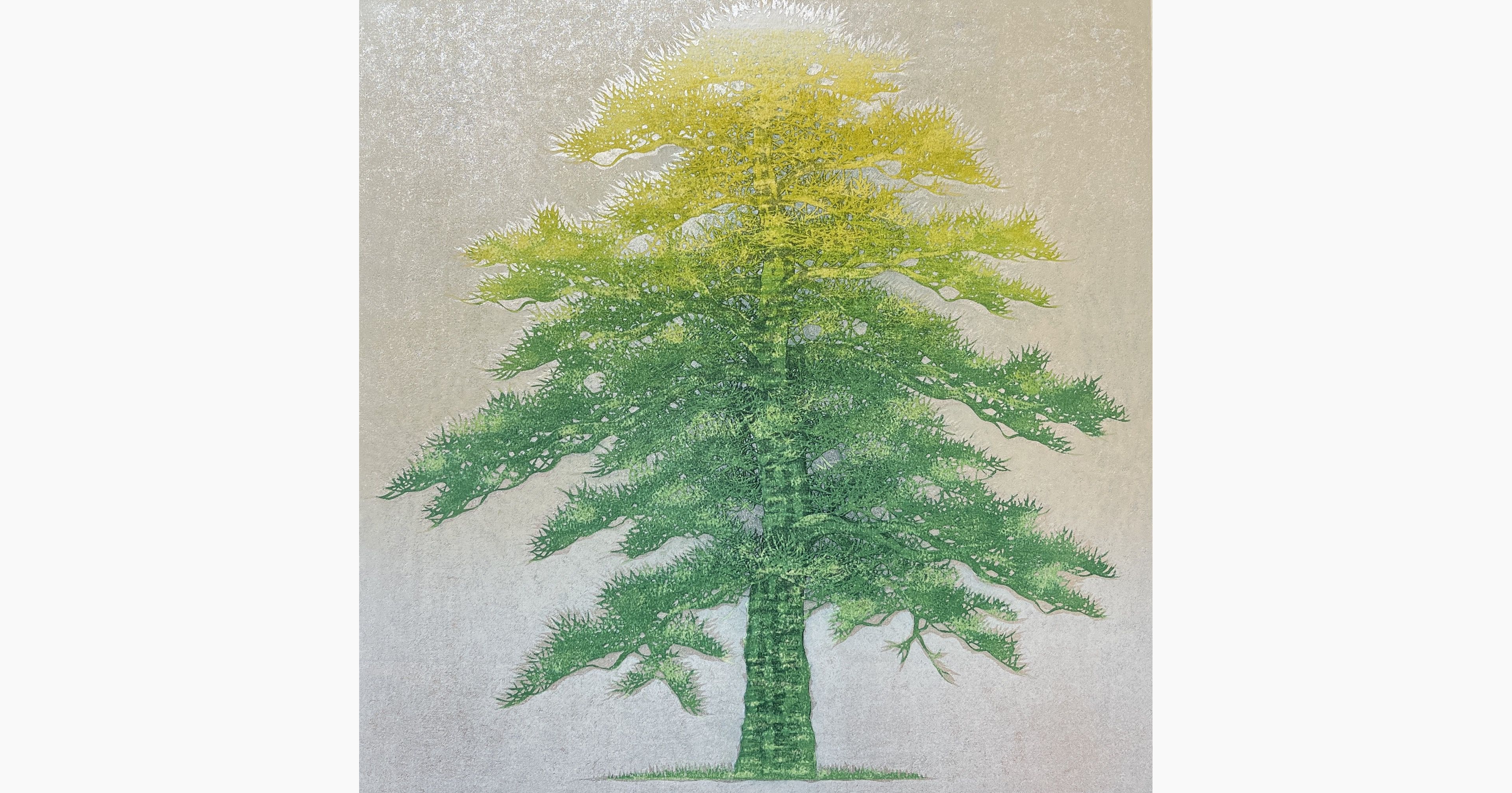 Original woodblock print - Hajime Namiki - Tree 4-B