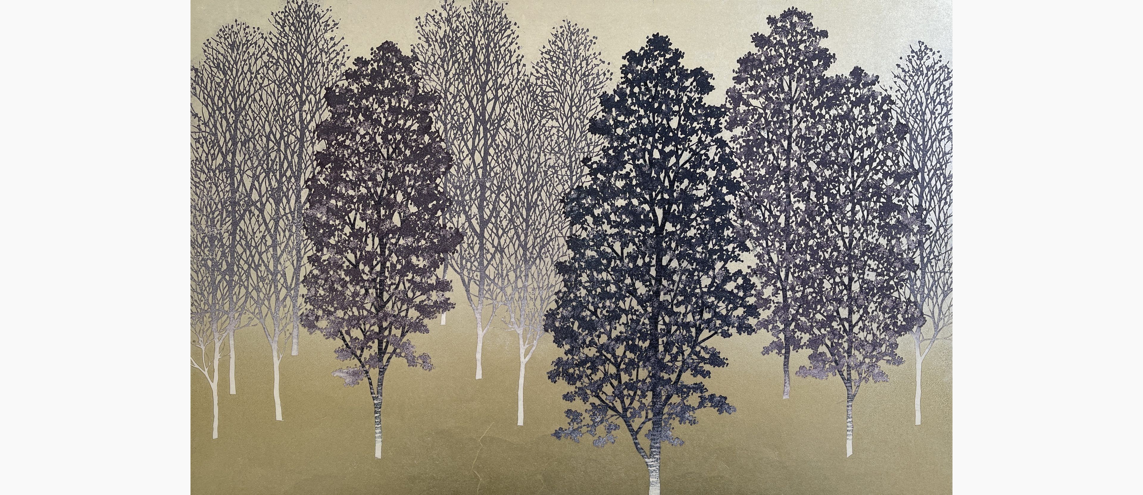 Original woodblock print - Hajime Namiki - Tree scene 118
