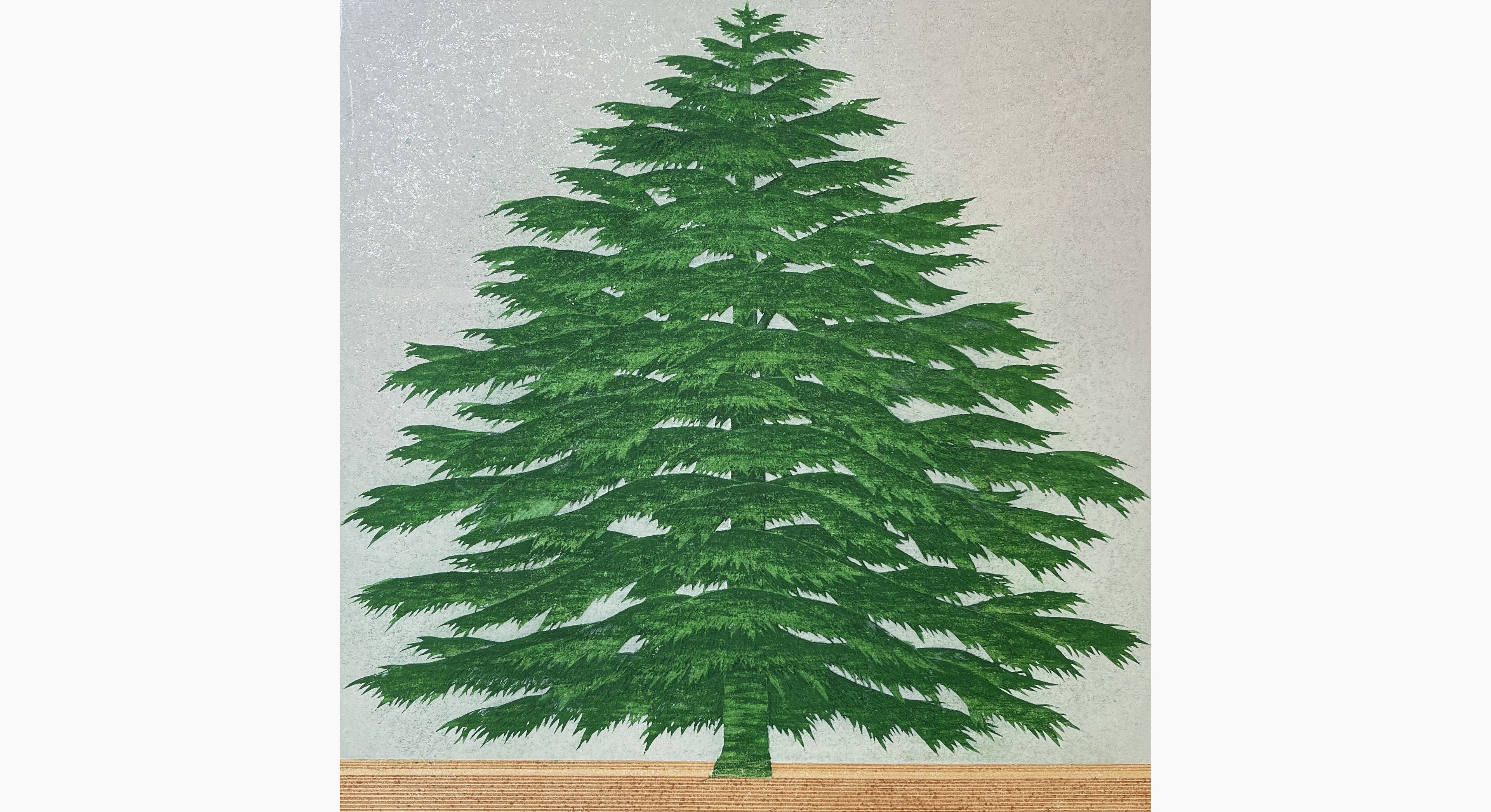 Original woodblock print - Hajime Namiki - Tree scene 63