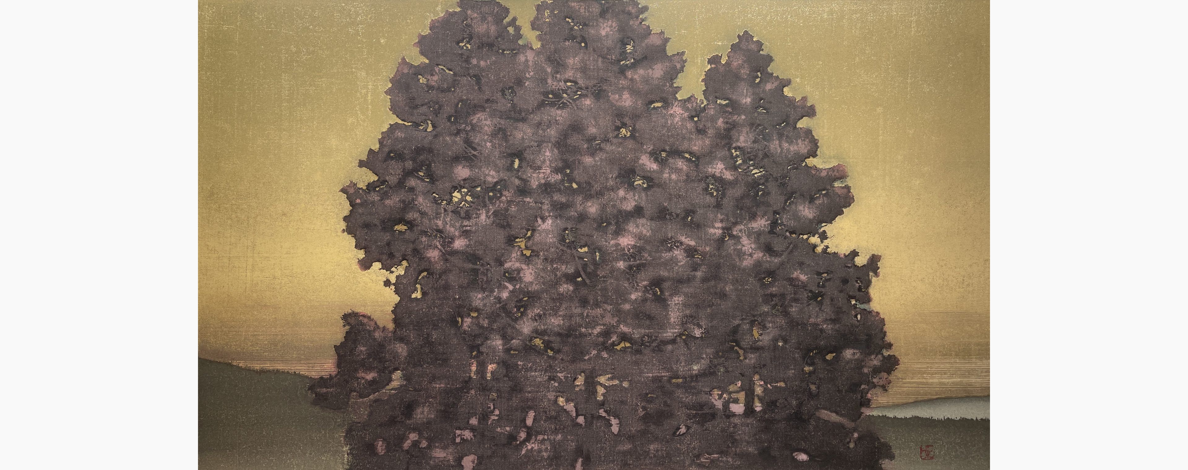 Original woodblock print - Joichi Hoshi - Cedar