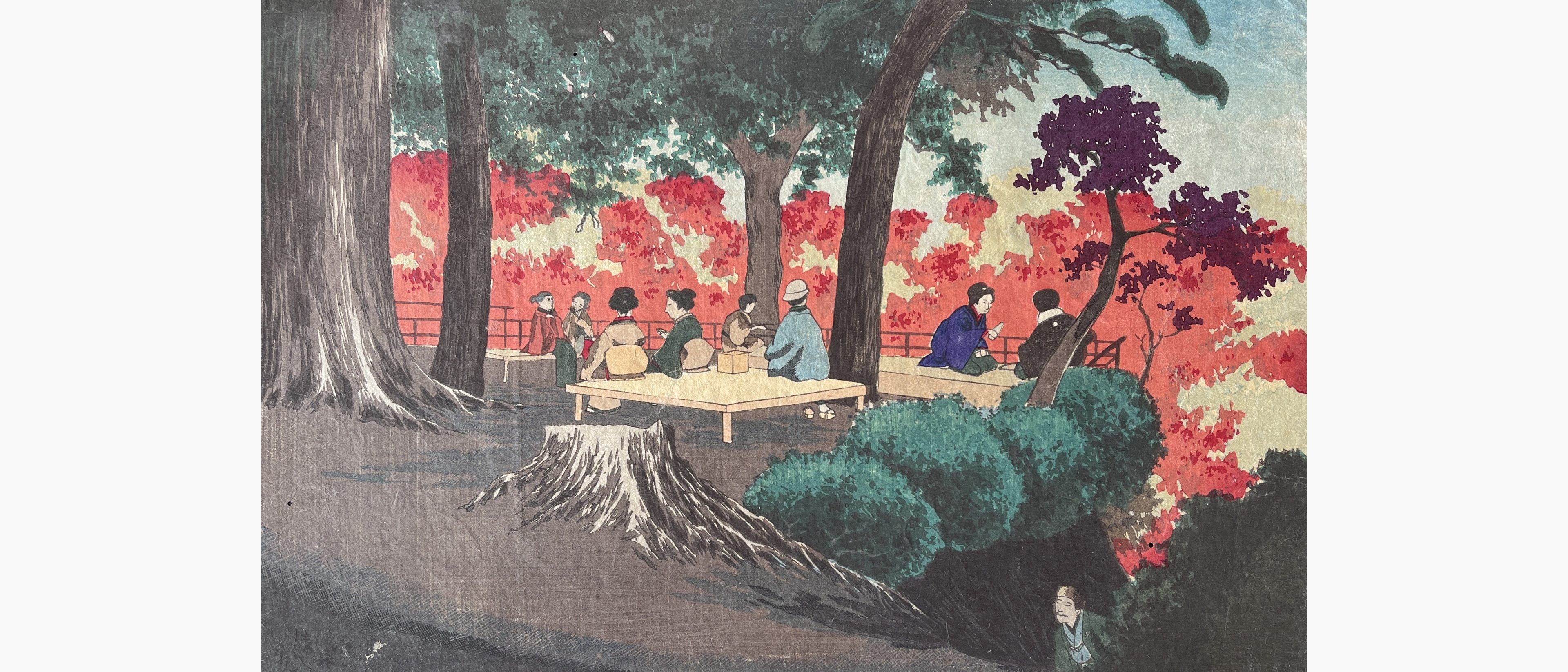 Original woodblock print - Kobayashi Kiyochika - View of Takinogawa