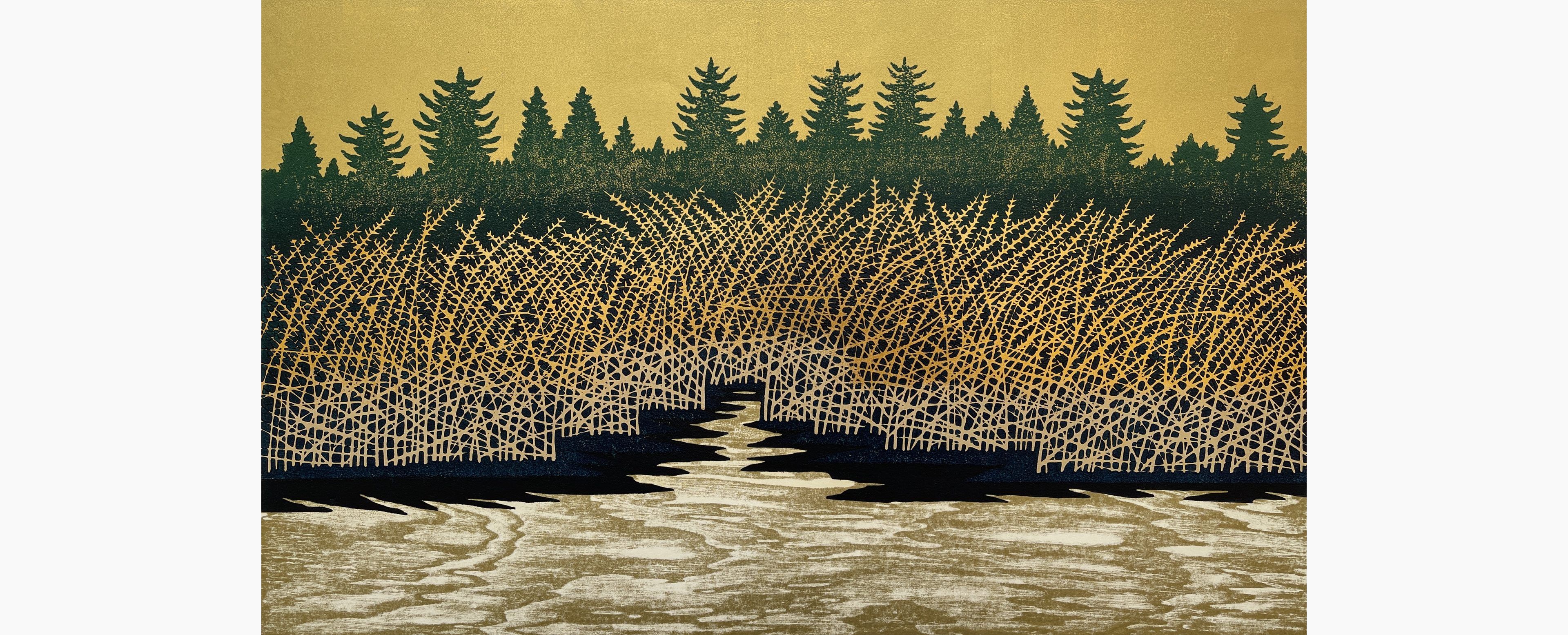 Original woodblock print - Nishida Tadashige - Glowing Ears