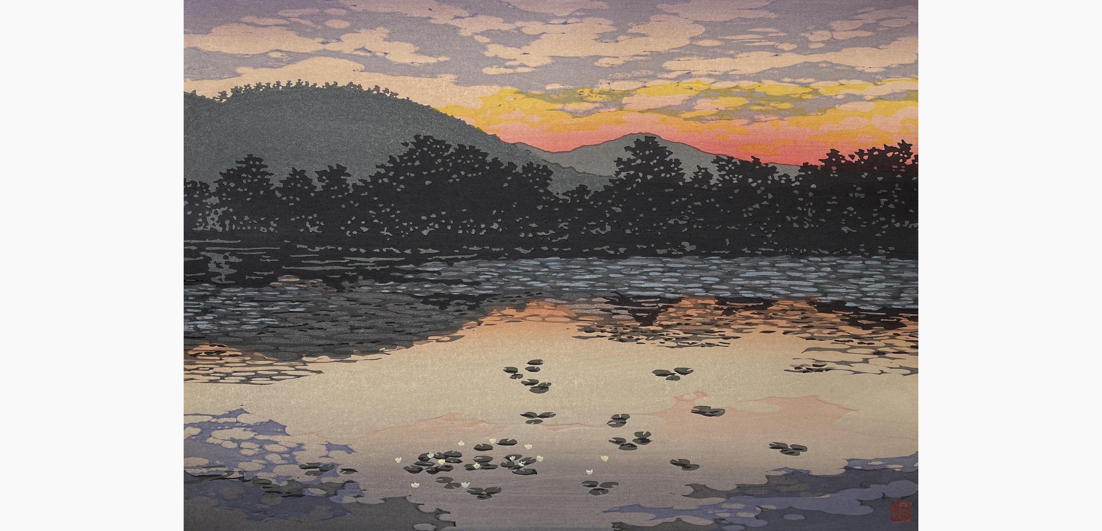 Original woodblock print - Nishijima Katsuyuki - Early Evening