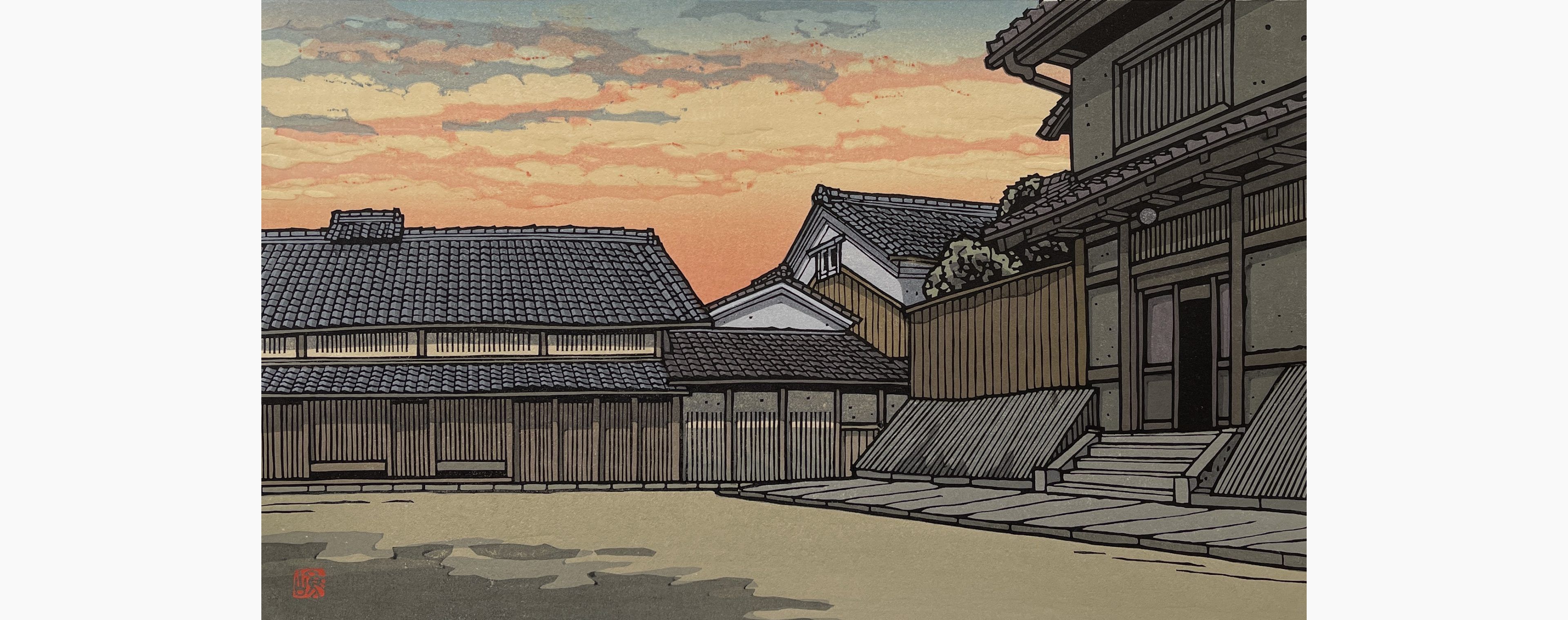 Original woodblock print - Nishijima Katsuyuki - Evening Shadow