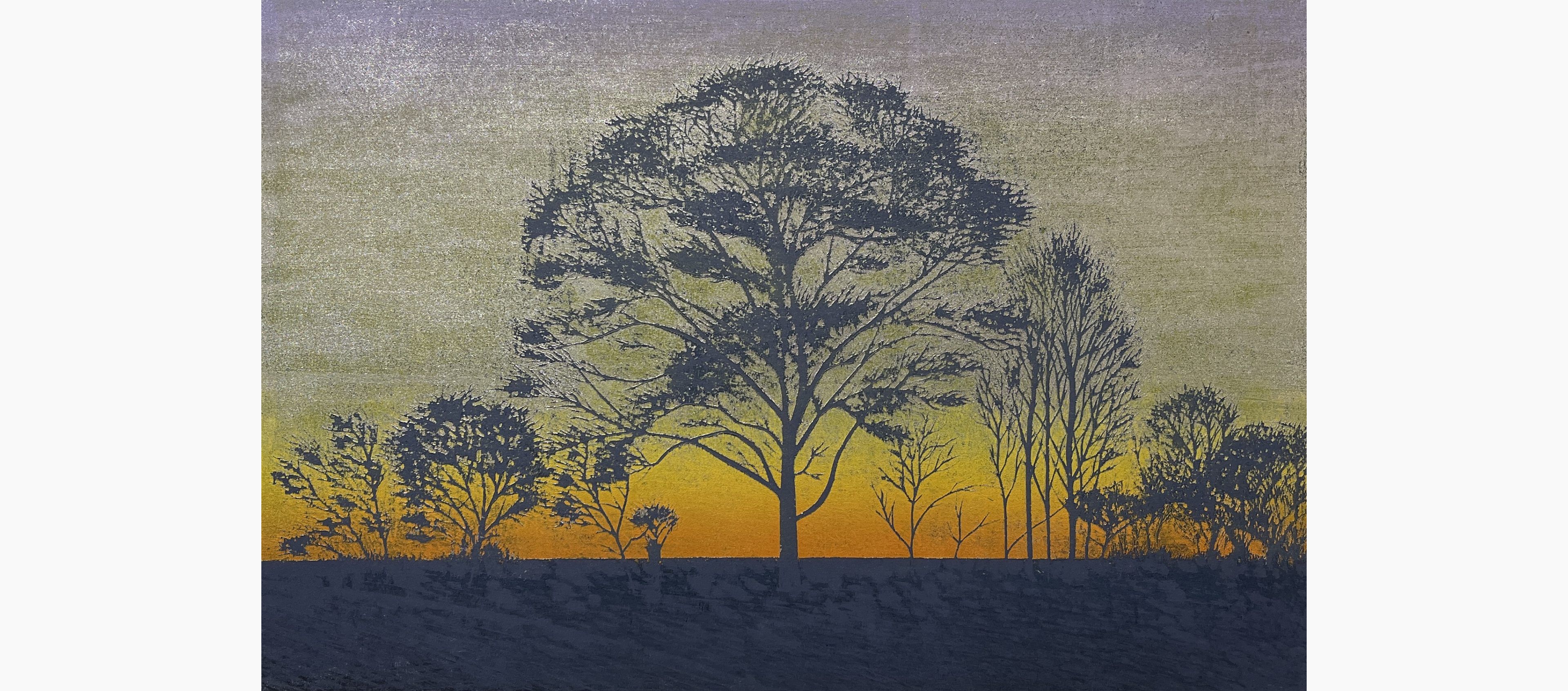 Original woodblock print - Takashi Hirose - Dawn (B)
