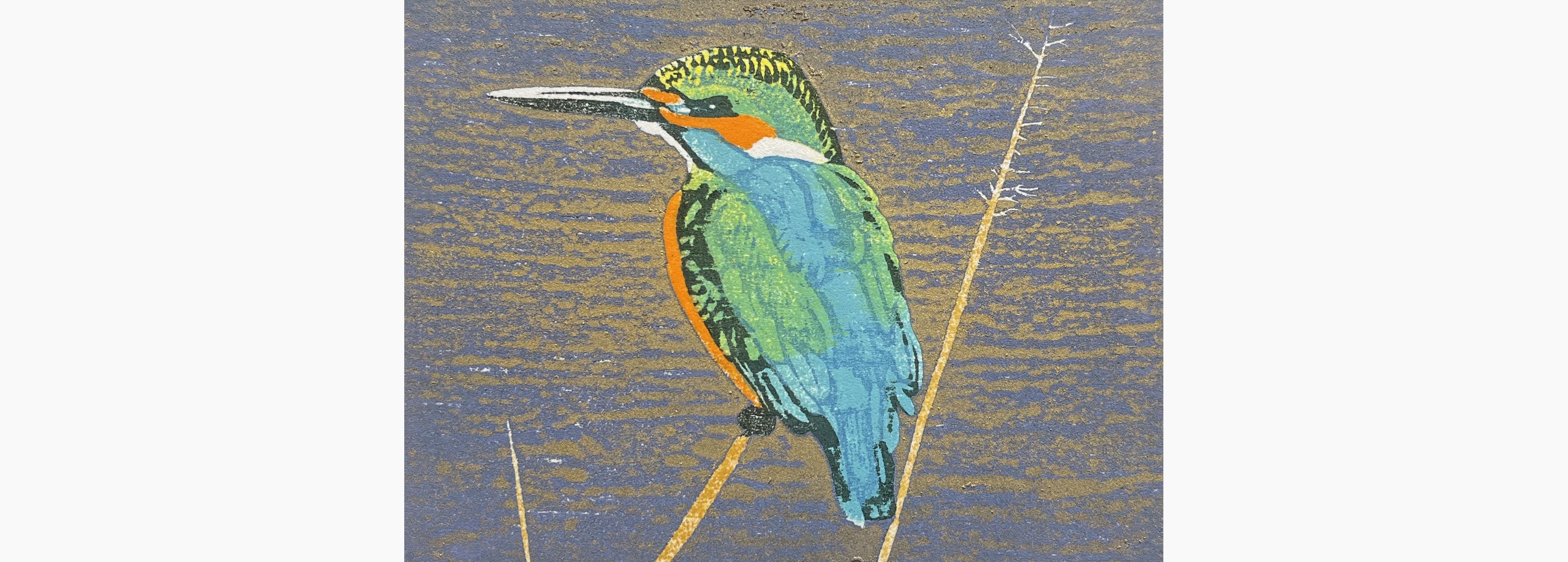 Original woodblock print - Takashi Hirose - Kingfisher III