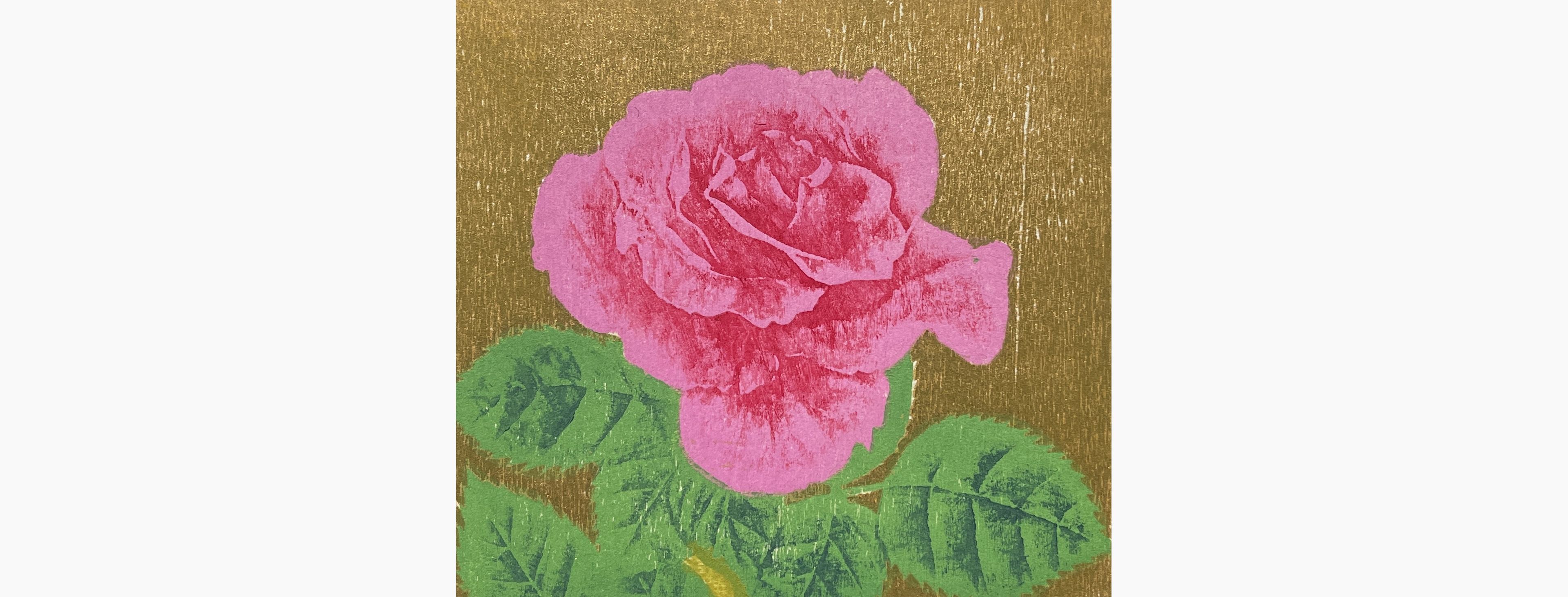 Original woodblock print - Takashi Hirose - McCartney Rose 2
