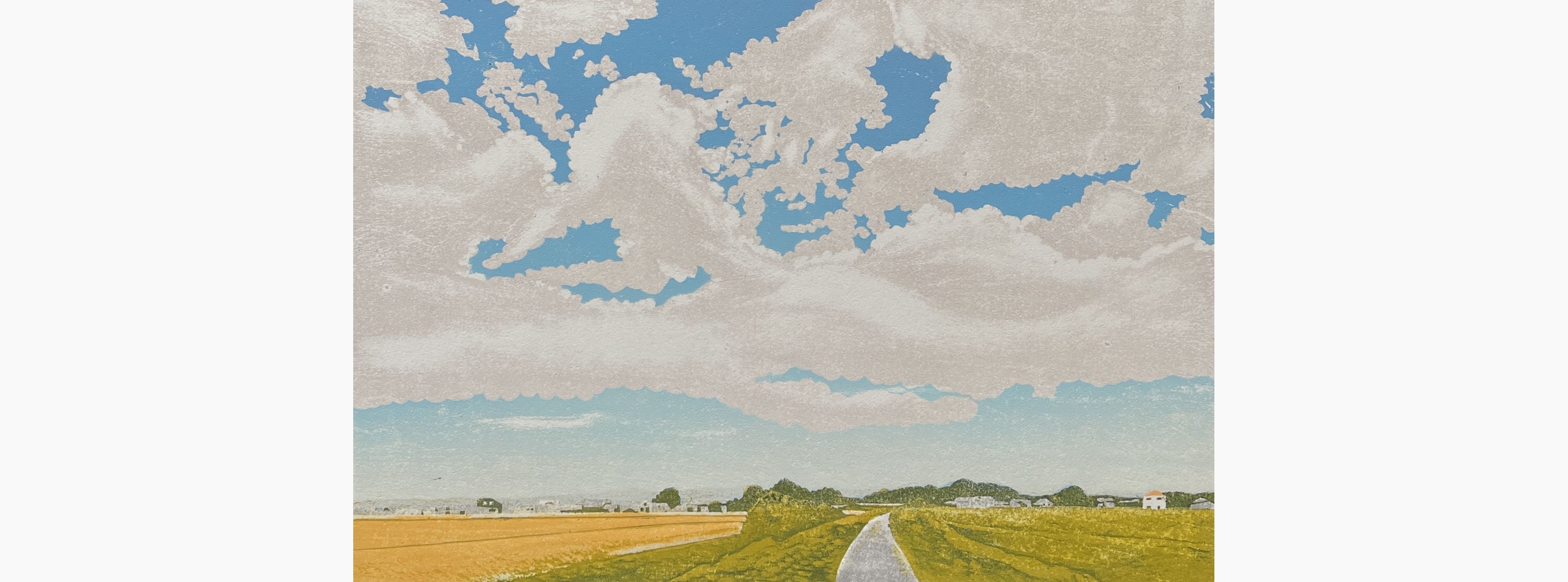 Original woodblock print - Takashi Hirose - Sky and Clouds B