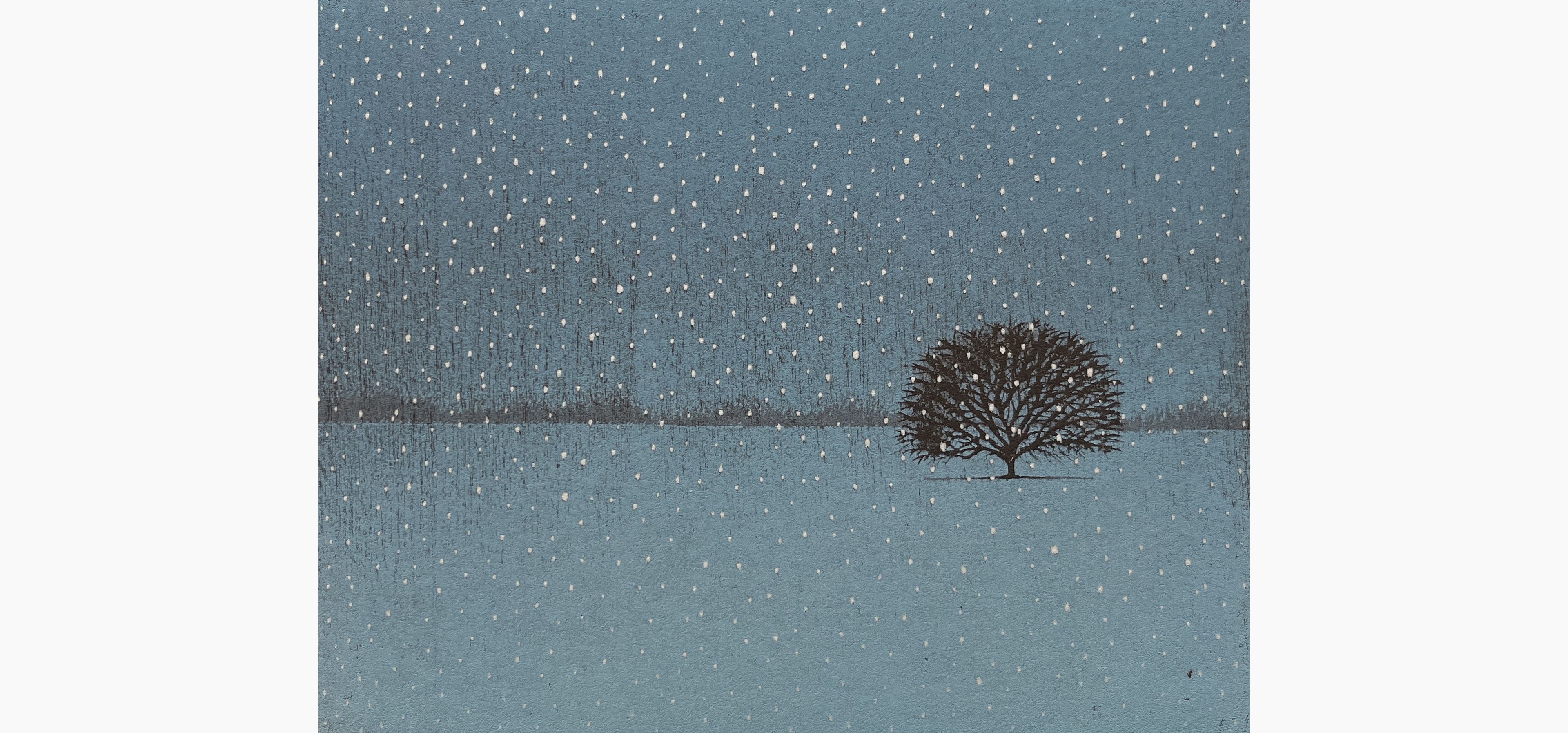 Original woodblock print - Takashi Hirose - Winter Day