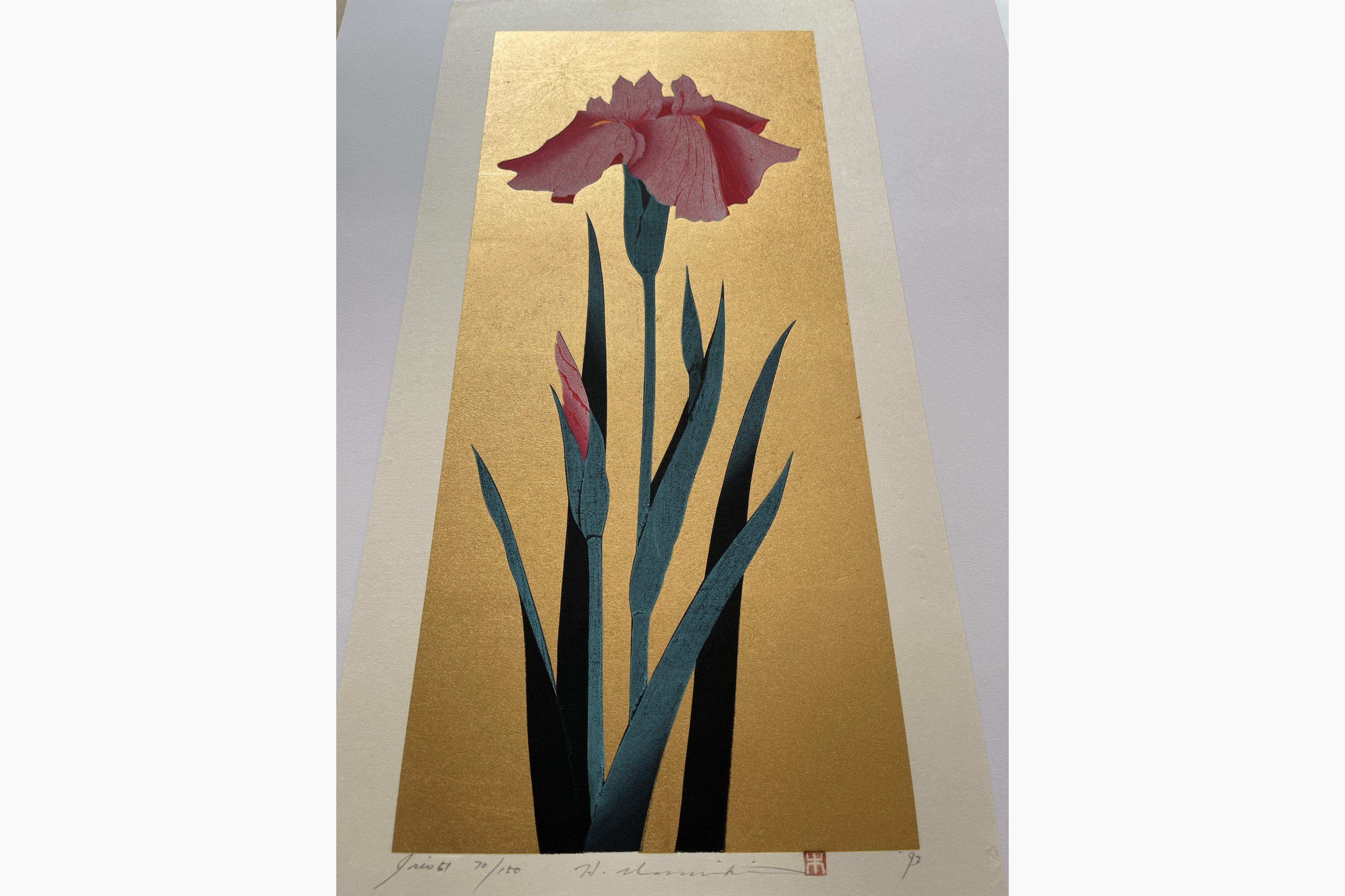 Woodblock print - Hajime Namiki - Iris 51