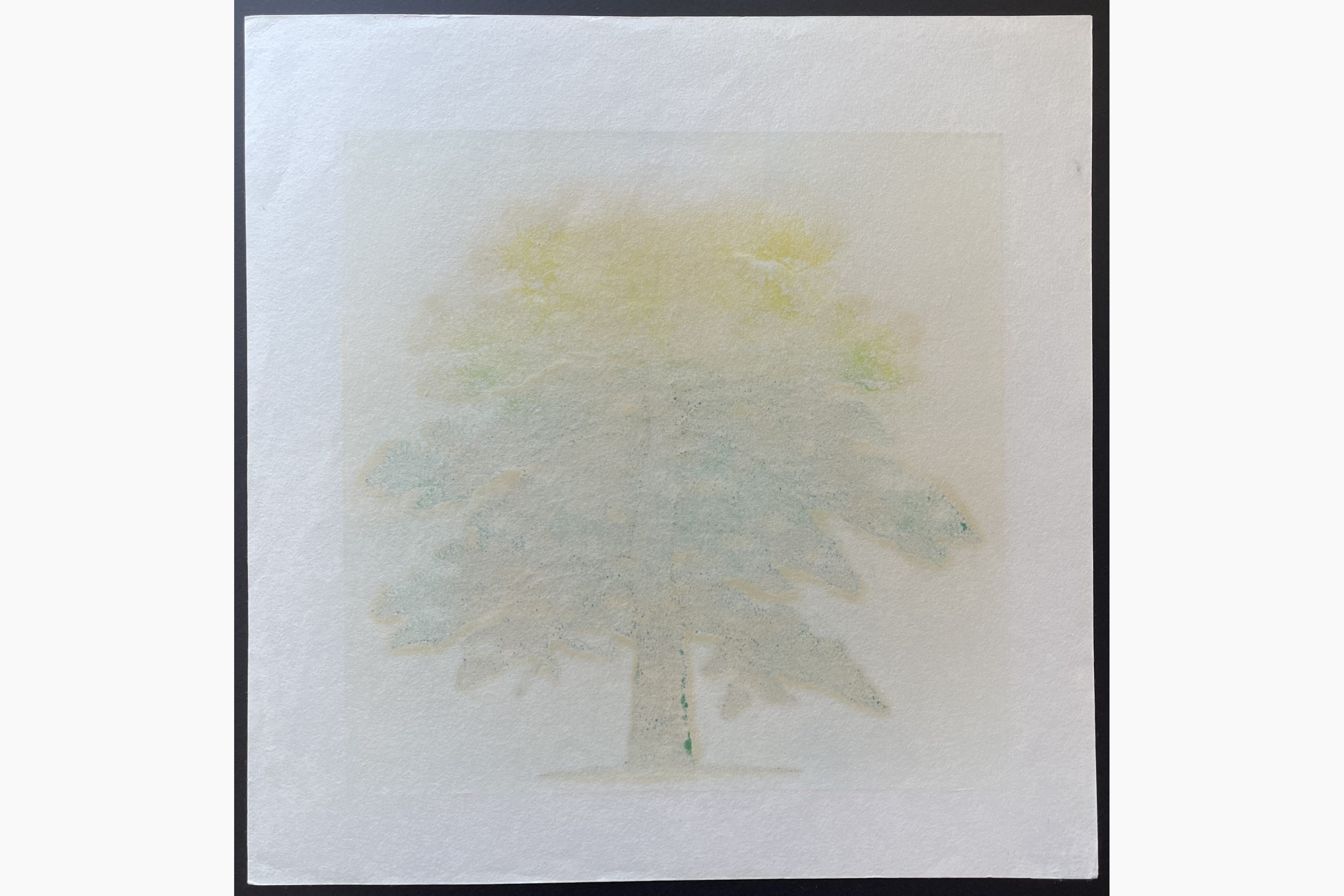Woodblock print - Hajime Namiki - Tree 4-B