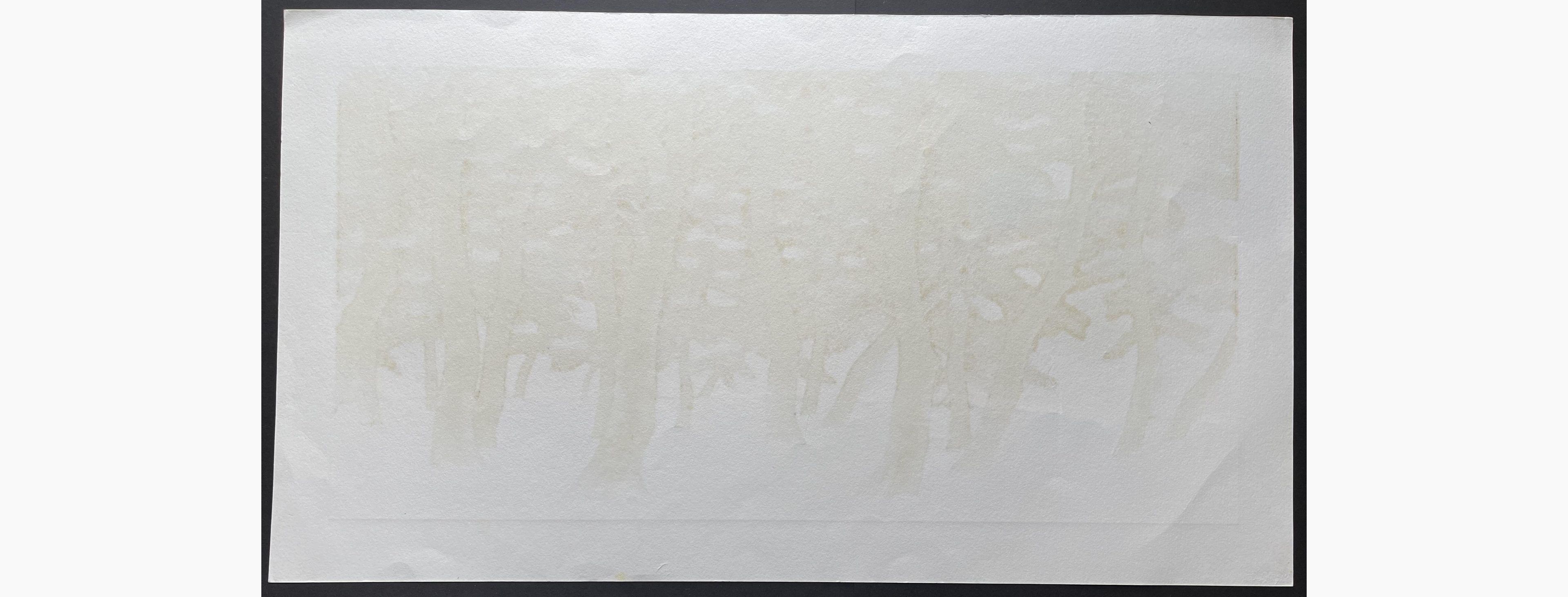 Woodblock print - Hajime Namiki - Tree scene 48
