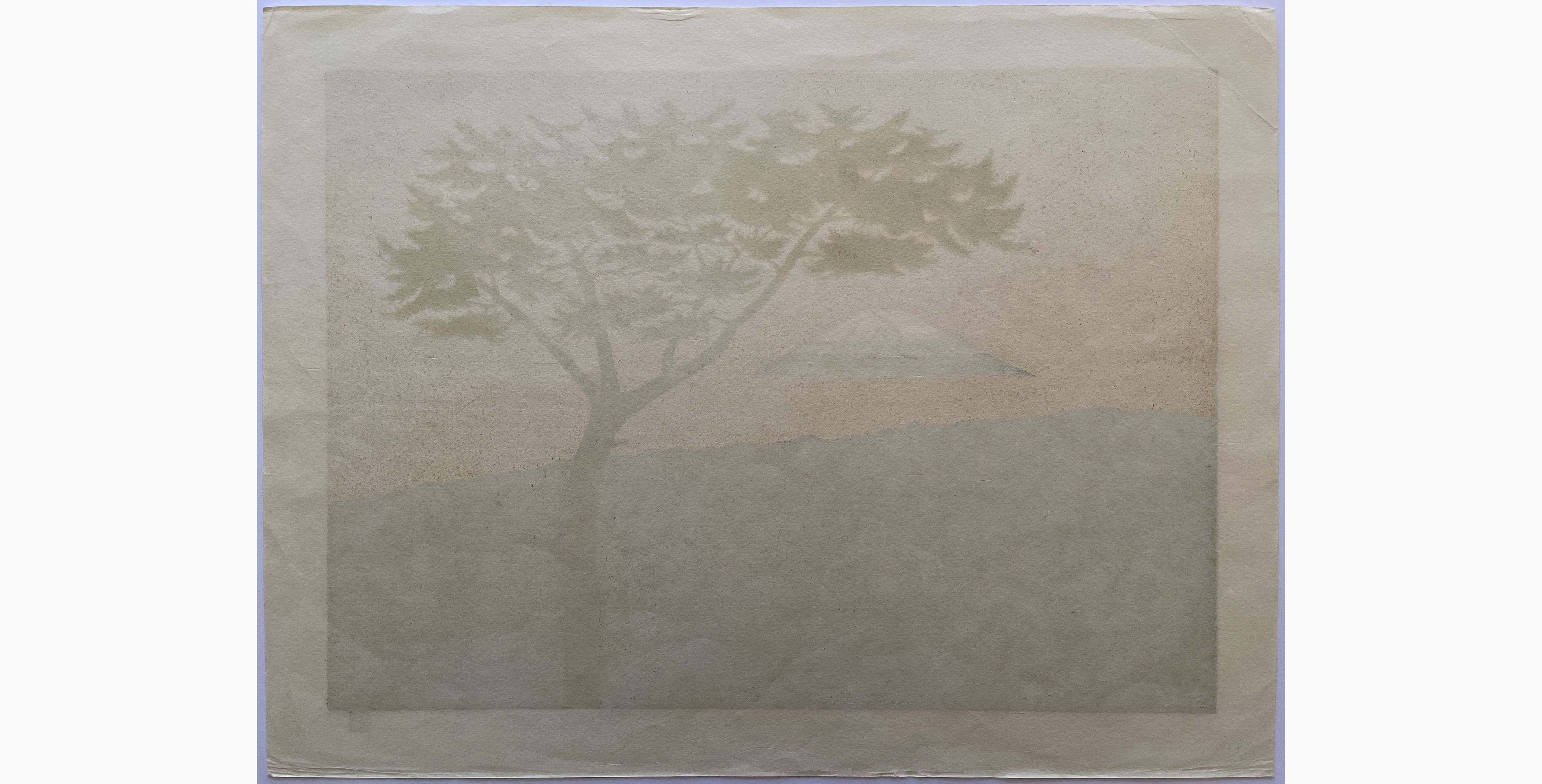Woodblock print - Nishida Tadashige - Mt. Fuji from Pass