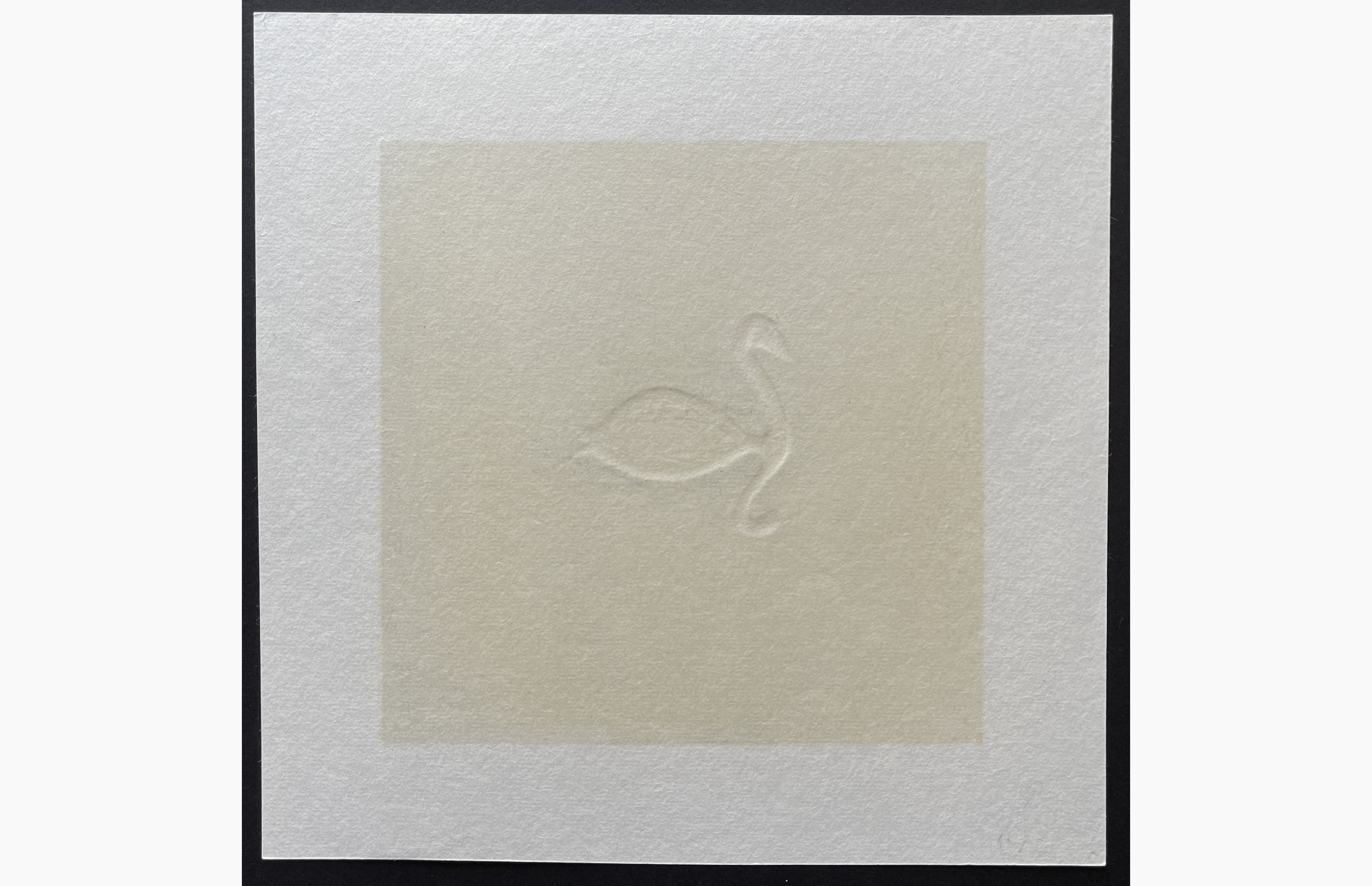 Woodblock print - Takashi Hirose - Black Swan