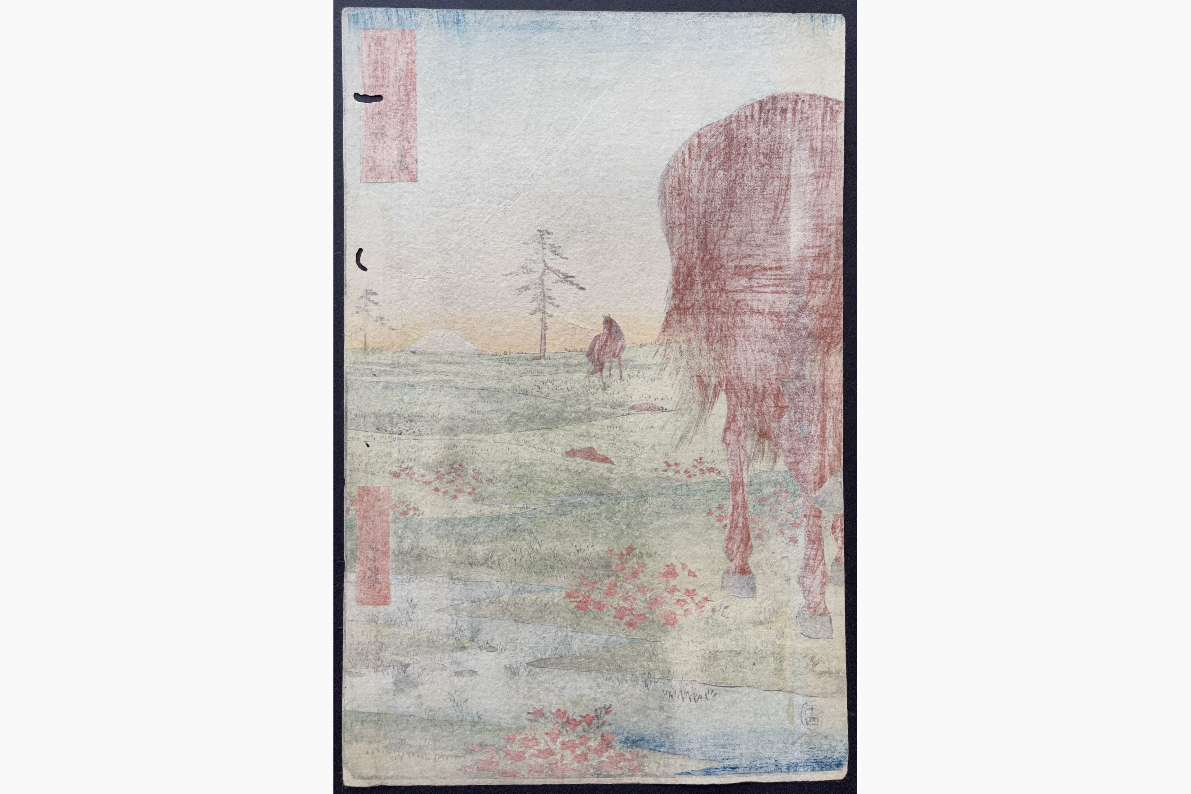 Japanese print - Hiroshige - Kogane Fields in Shimosa Province