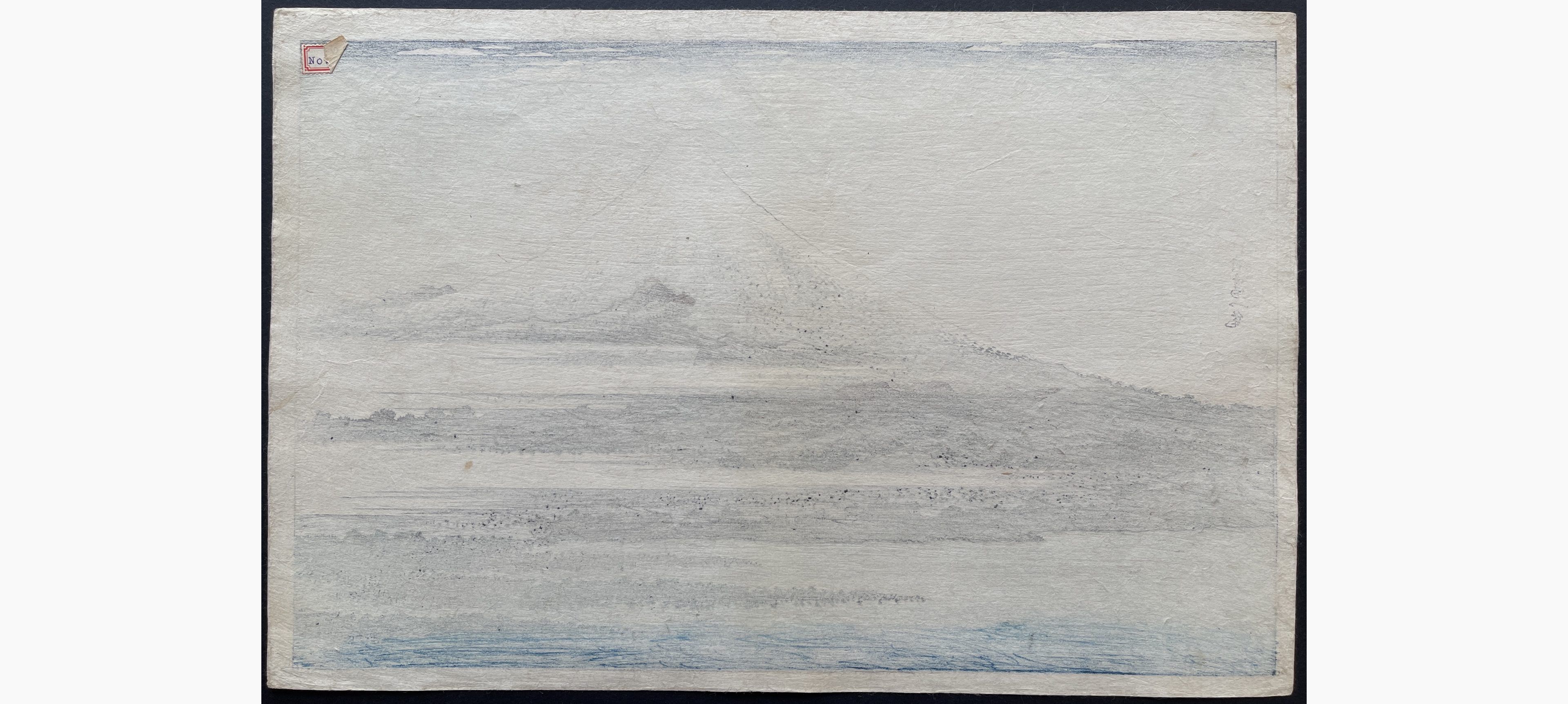 Japanese print - Katsushika Hokusai - Fuji under Clear Clouds