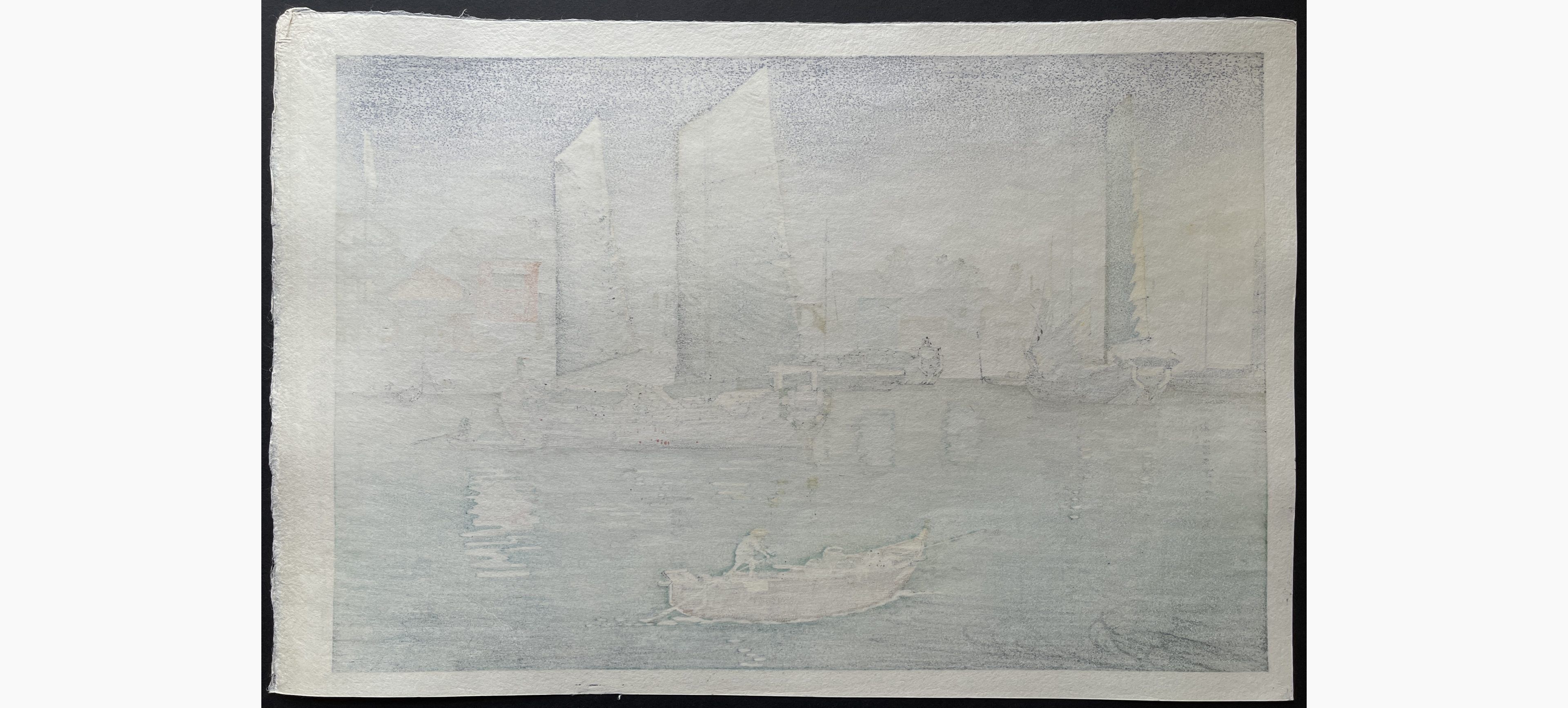 Japanese print - Tsuchiya Koitsu - Seto Inland Sea, Akashi Bay