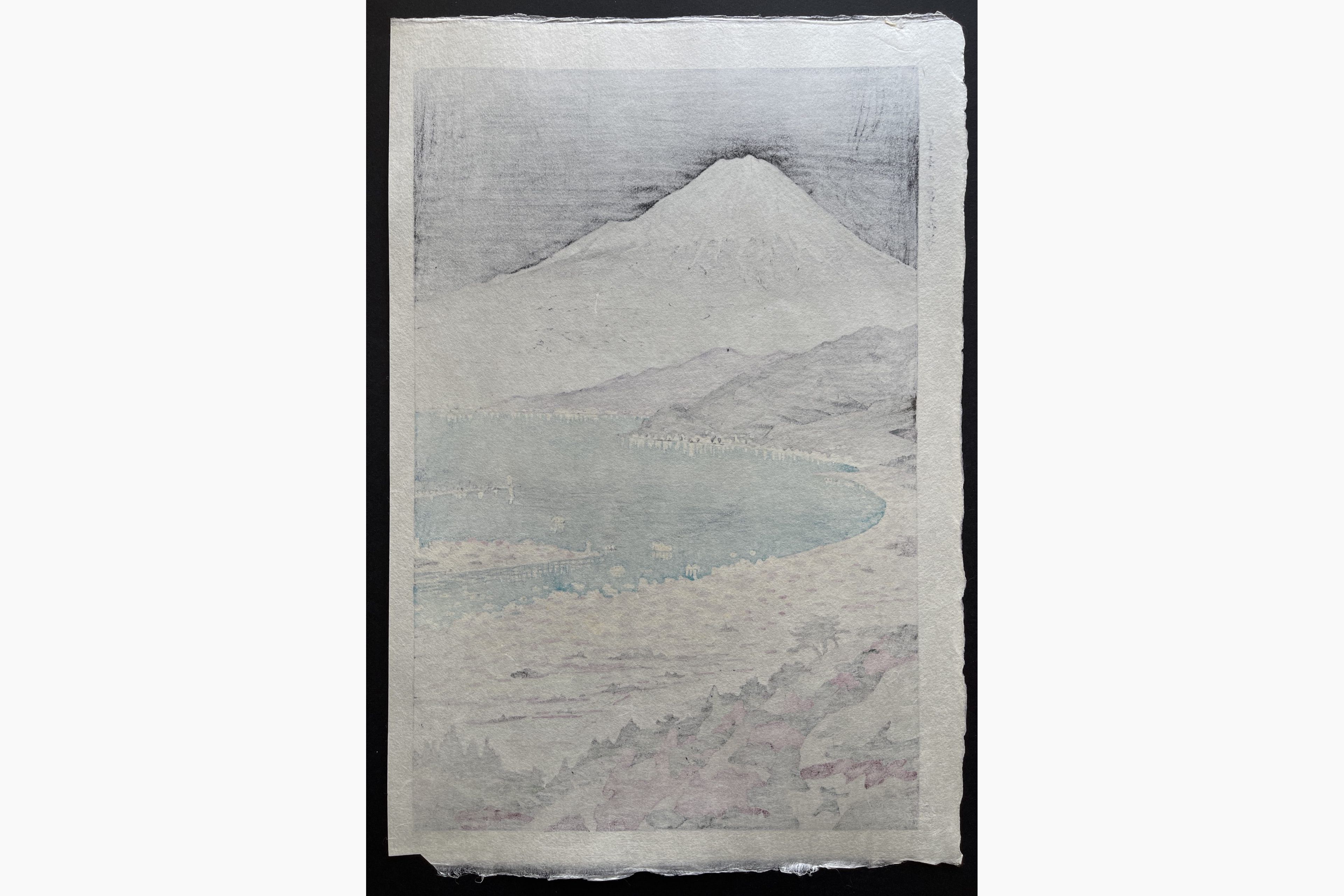 Japanese print - Koichi Okada - Mount Fuji and Nihondaira