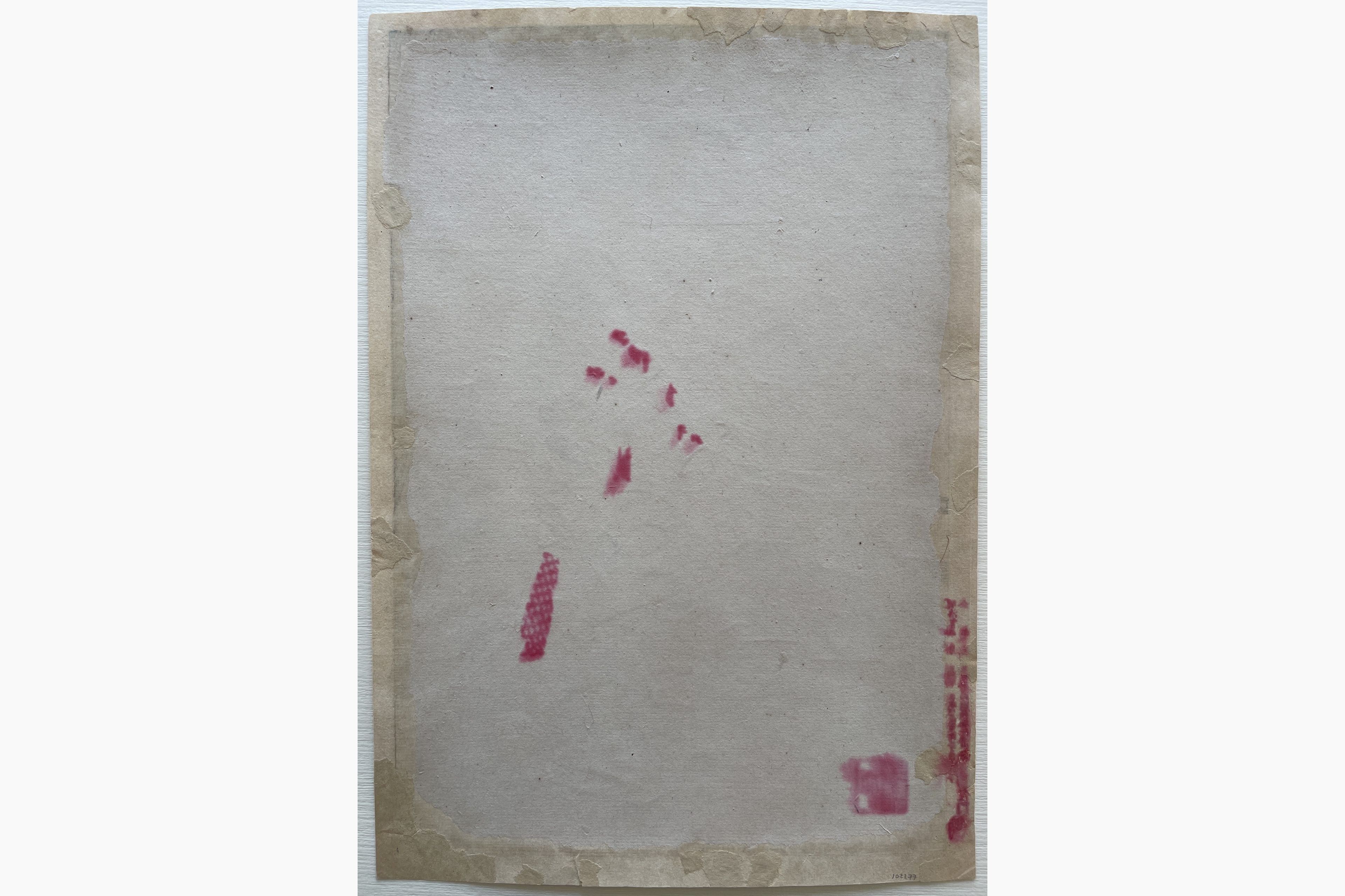 Japanese print - Yoshitoshi Tsukioka - Lunacy, Unrolling Letters