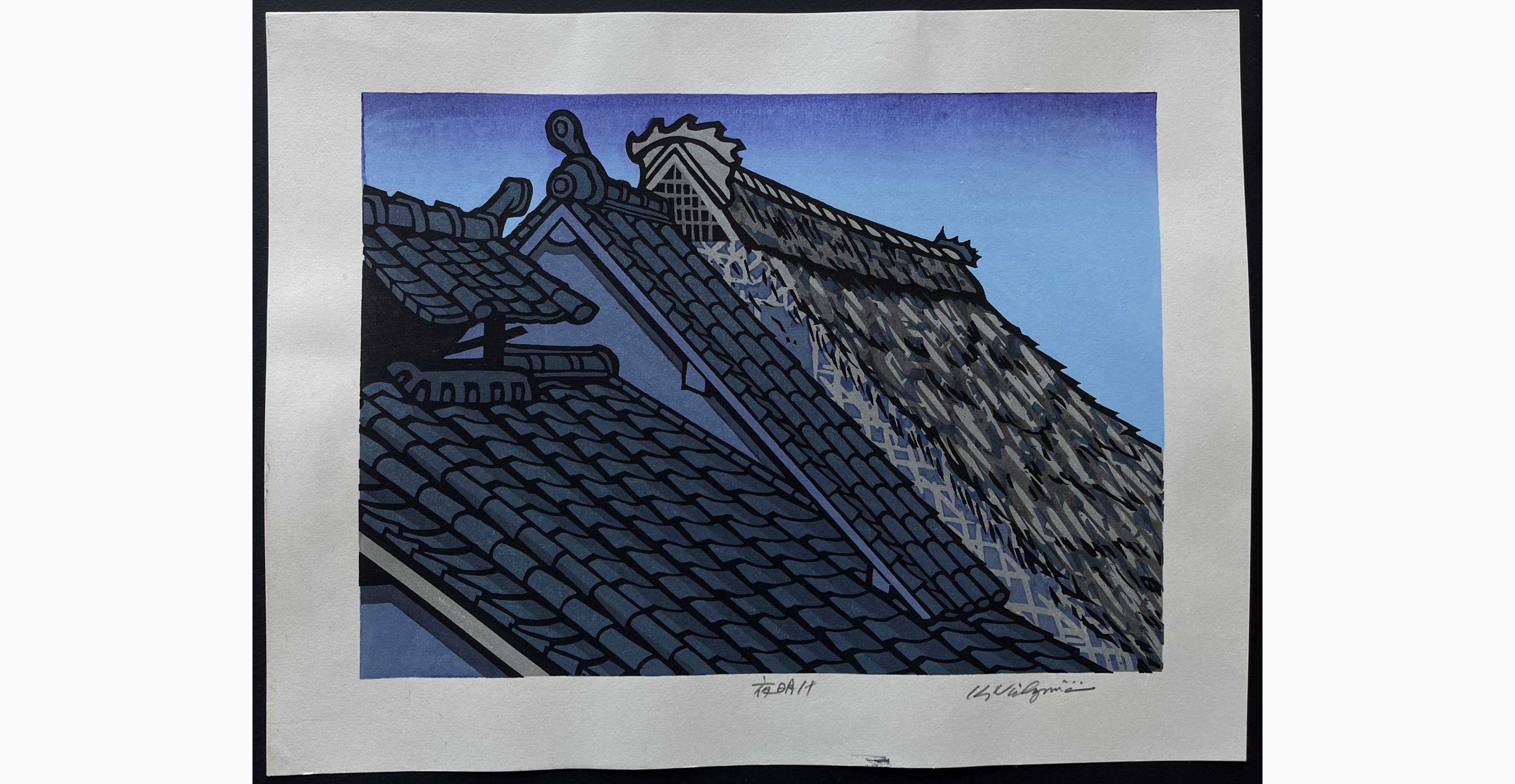 Japanese woodblock print - Nishijima Katsuyuki - Dawn