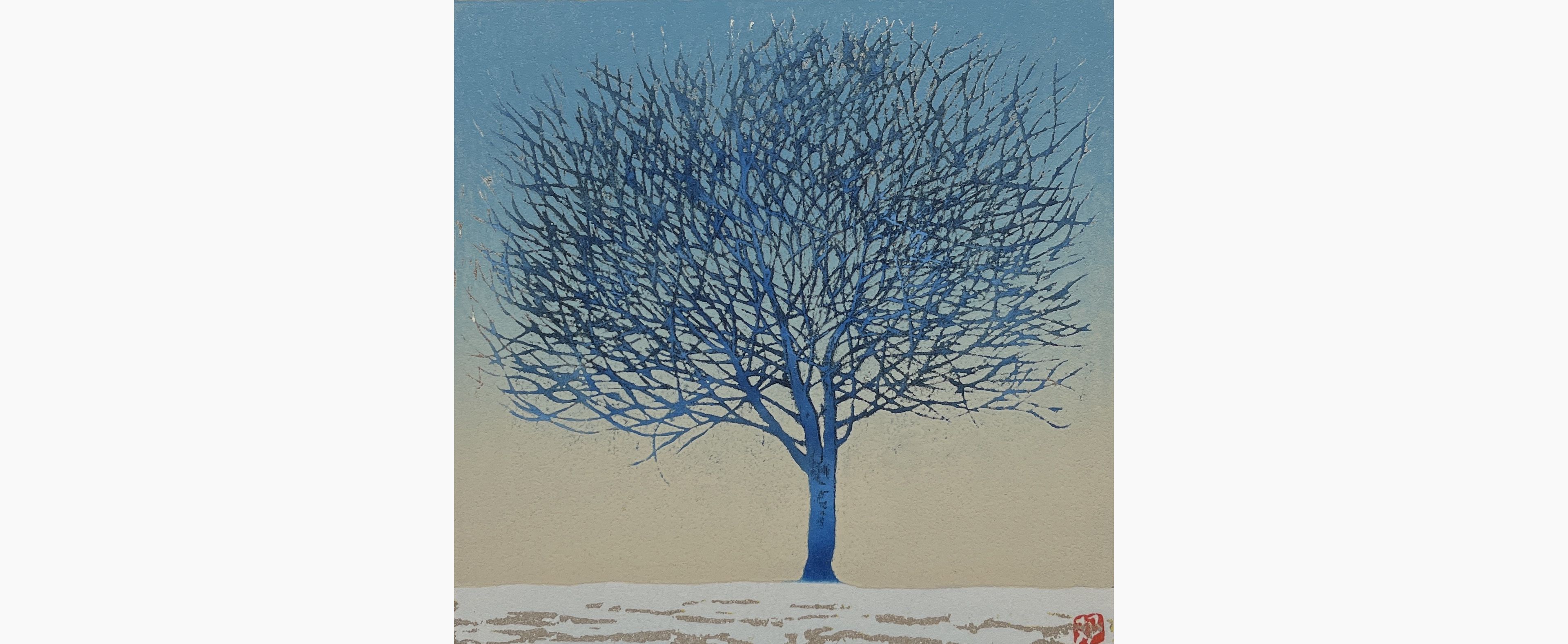 Original woodblock print - Kunio Kaneko - In the Morning