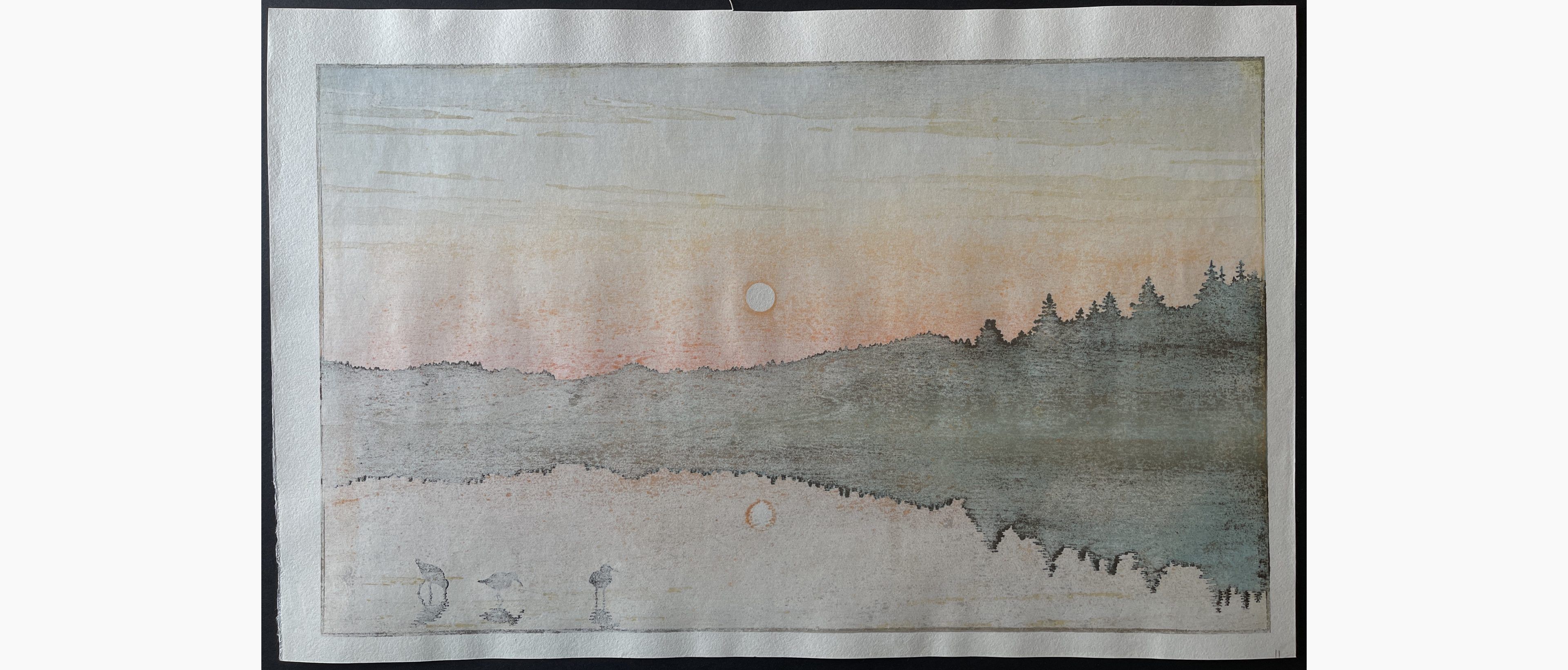 Japanese print - Tsukasa Yoshida - Reflect