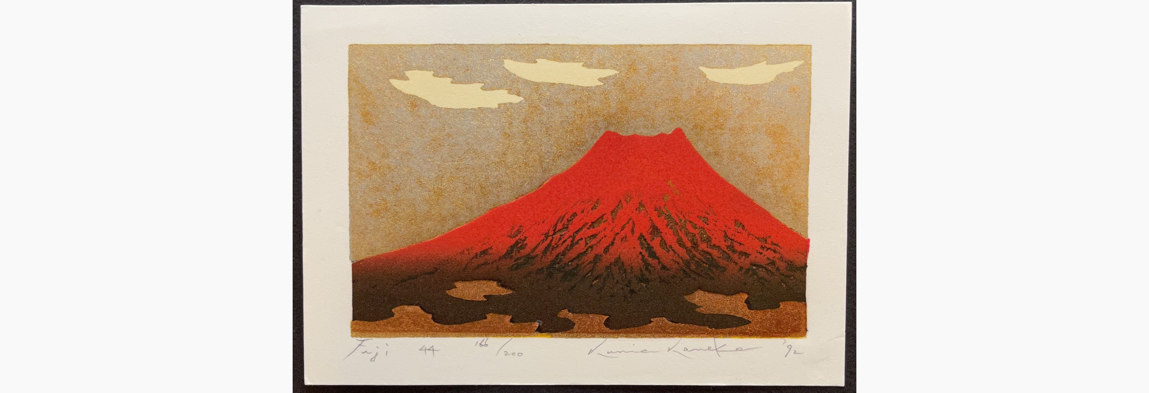 Japanese woodblock print - Kunio Kaneko - Fuji 44