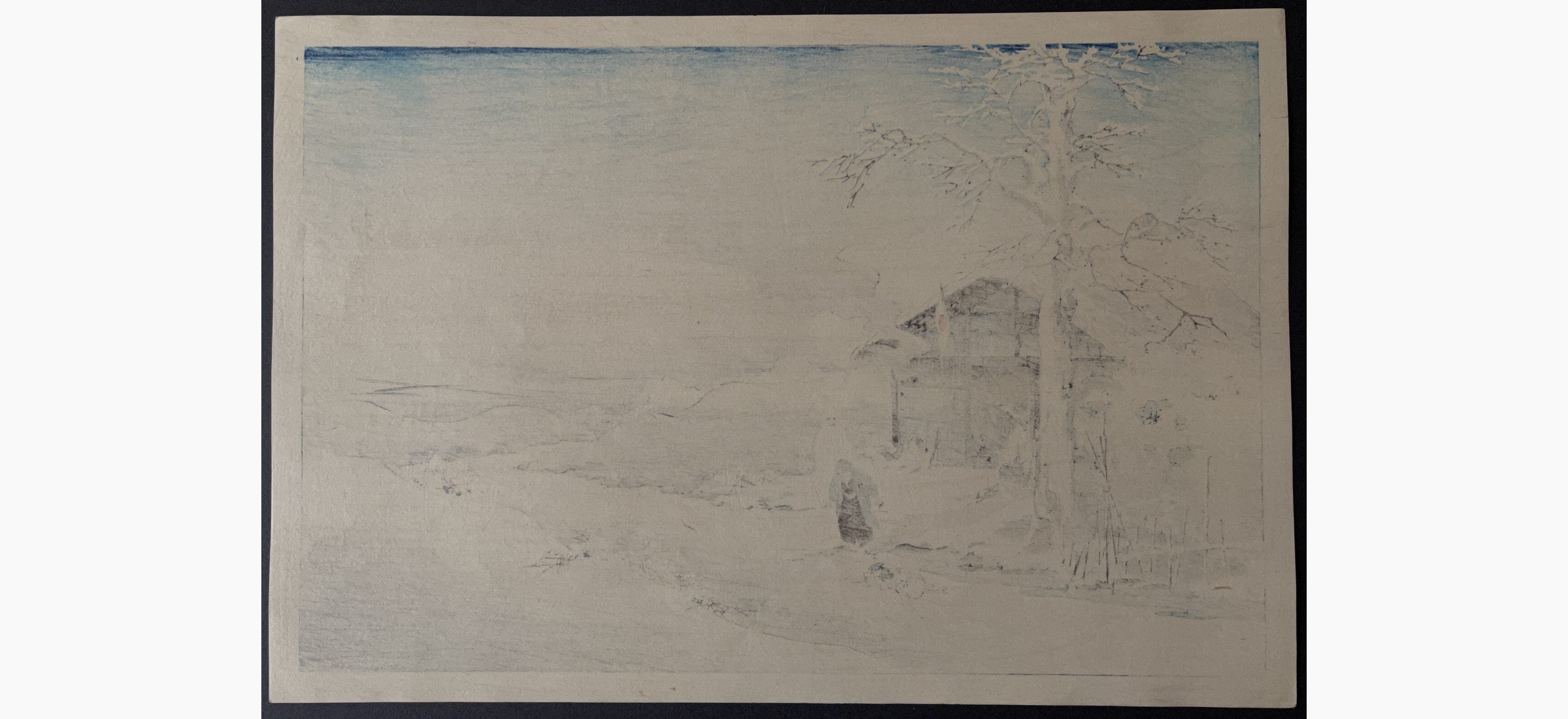 Japanese print - Koho Shoda - Snowman