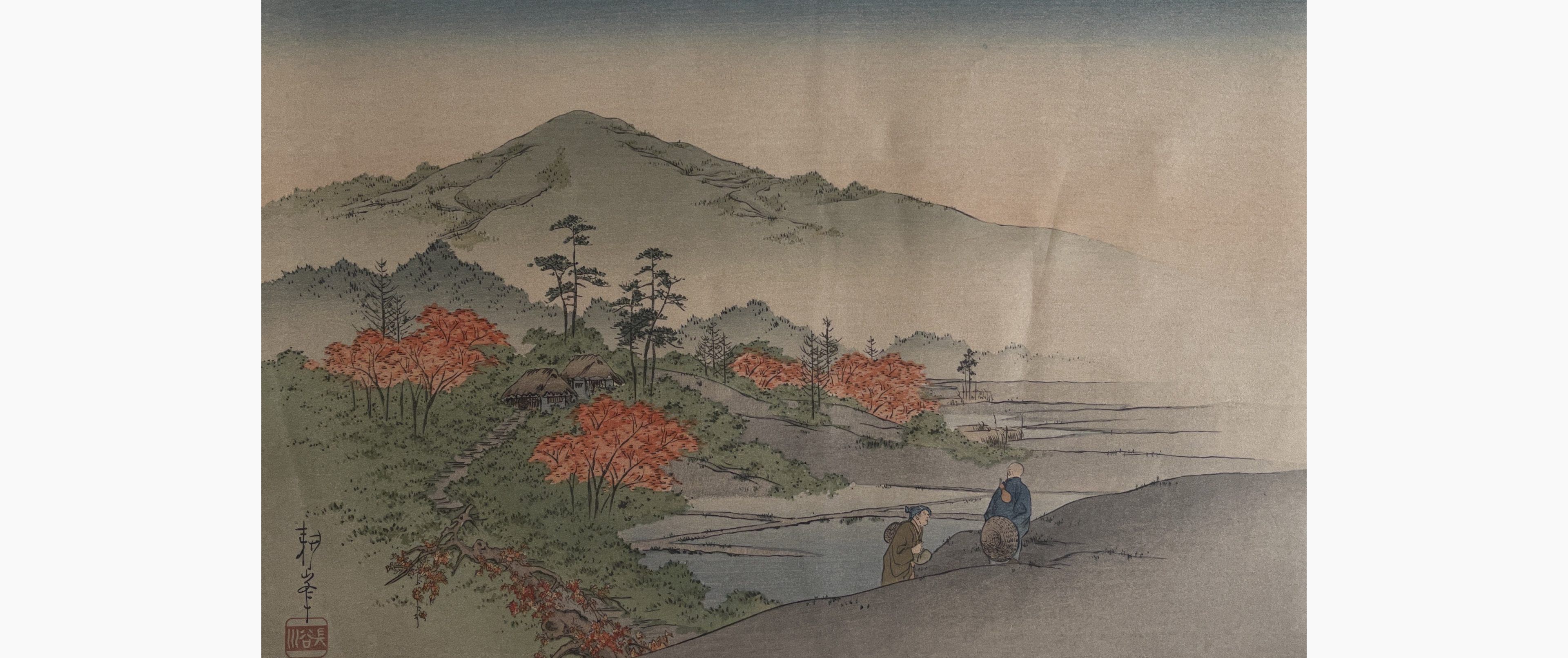 Original woodblock print - Koho Shoda - Autumn Tints