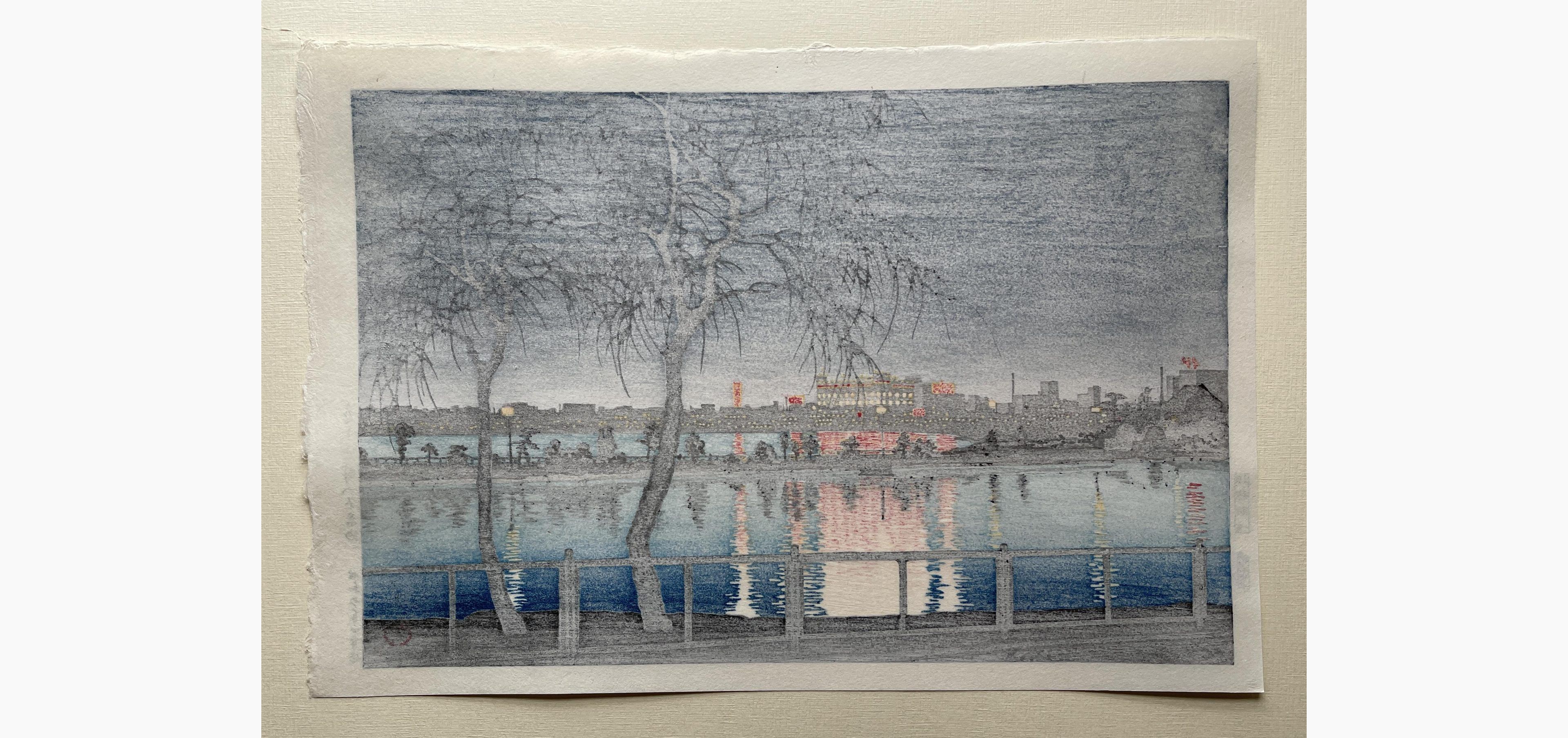 Original Japanese woodblock print - Kawase Hasui - Shinobazu no Ike