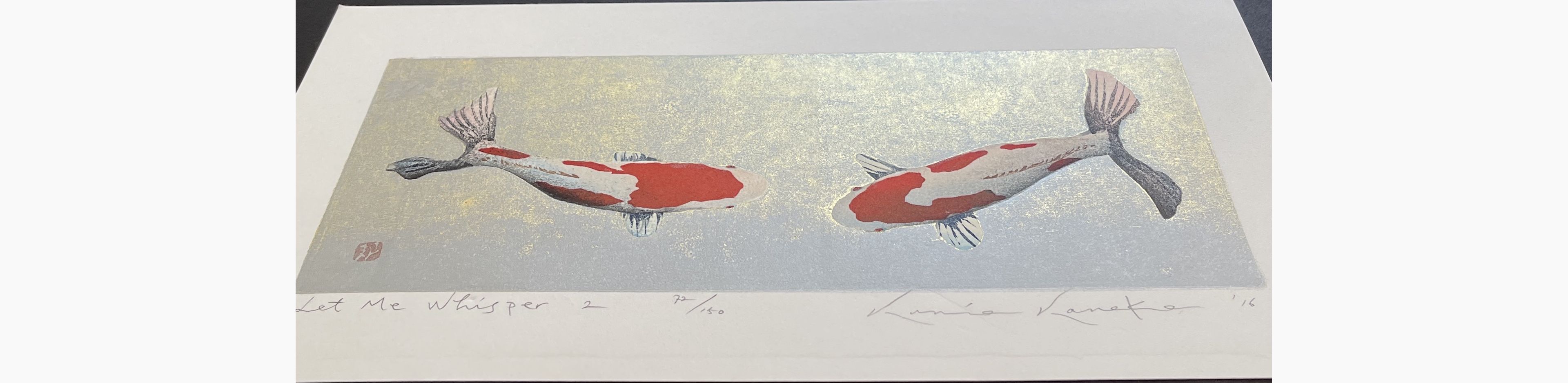 Japanese print - Kunio Kaneko - Let Me Whisper 2