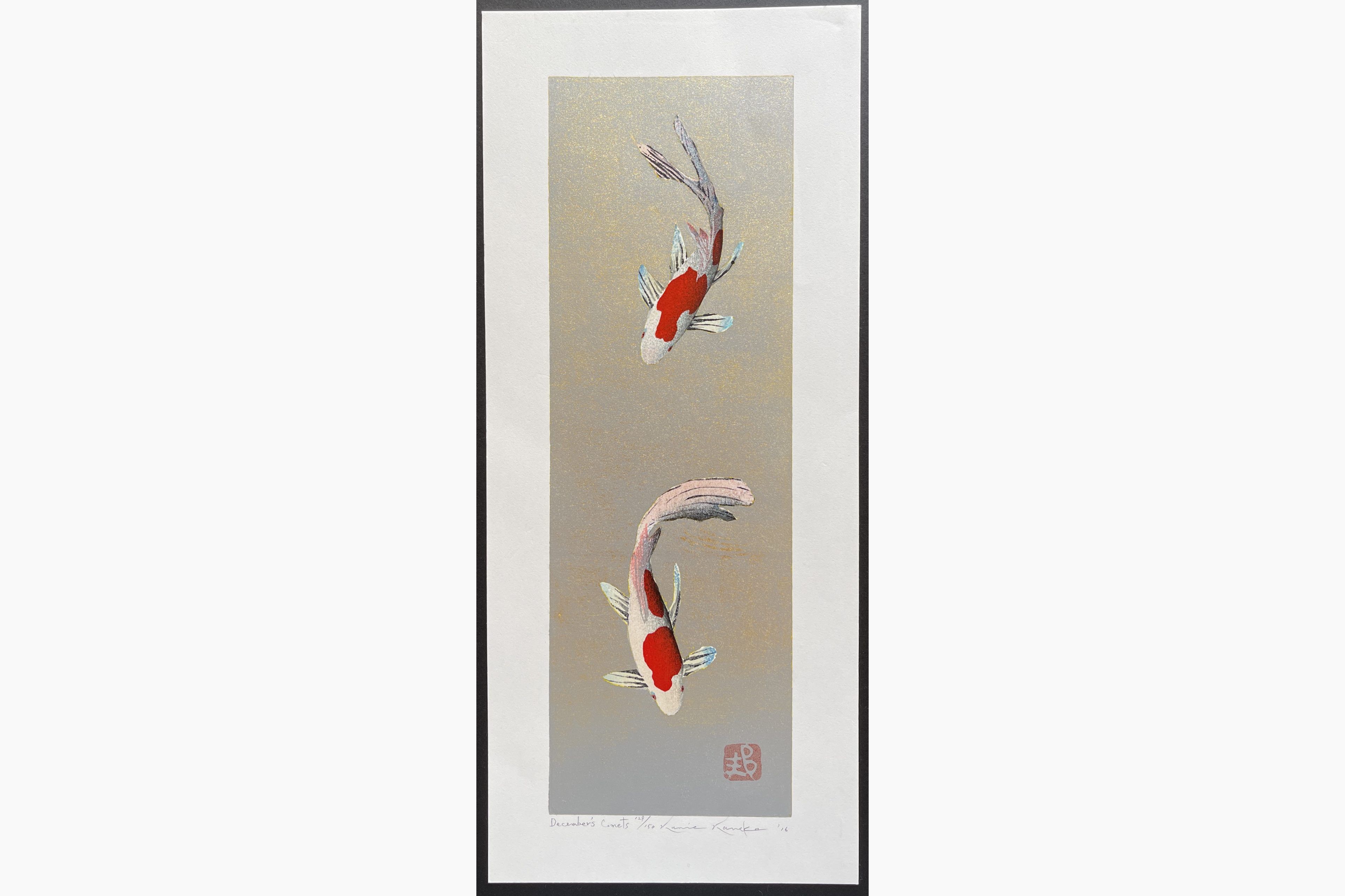 Japanese woodblock print - Kunio Kaneko - December's Comet