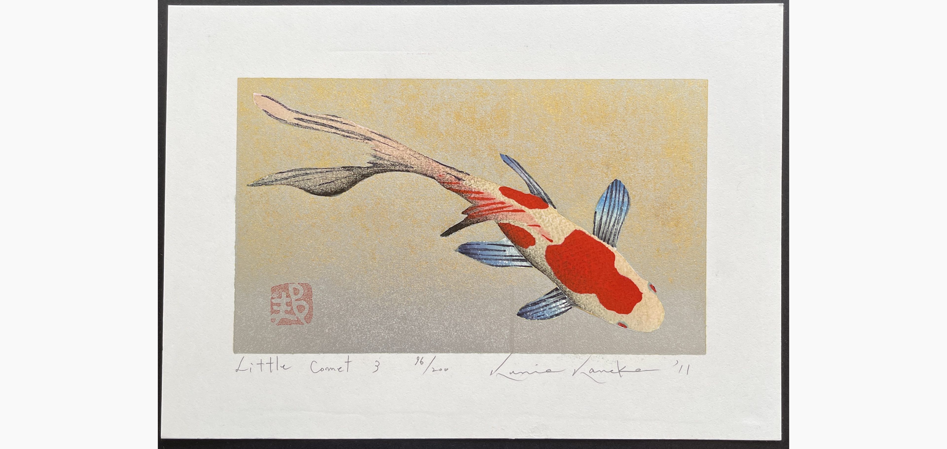 Japanese woodblock print - Kunio Kaneko - Little Comet 3